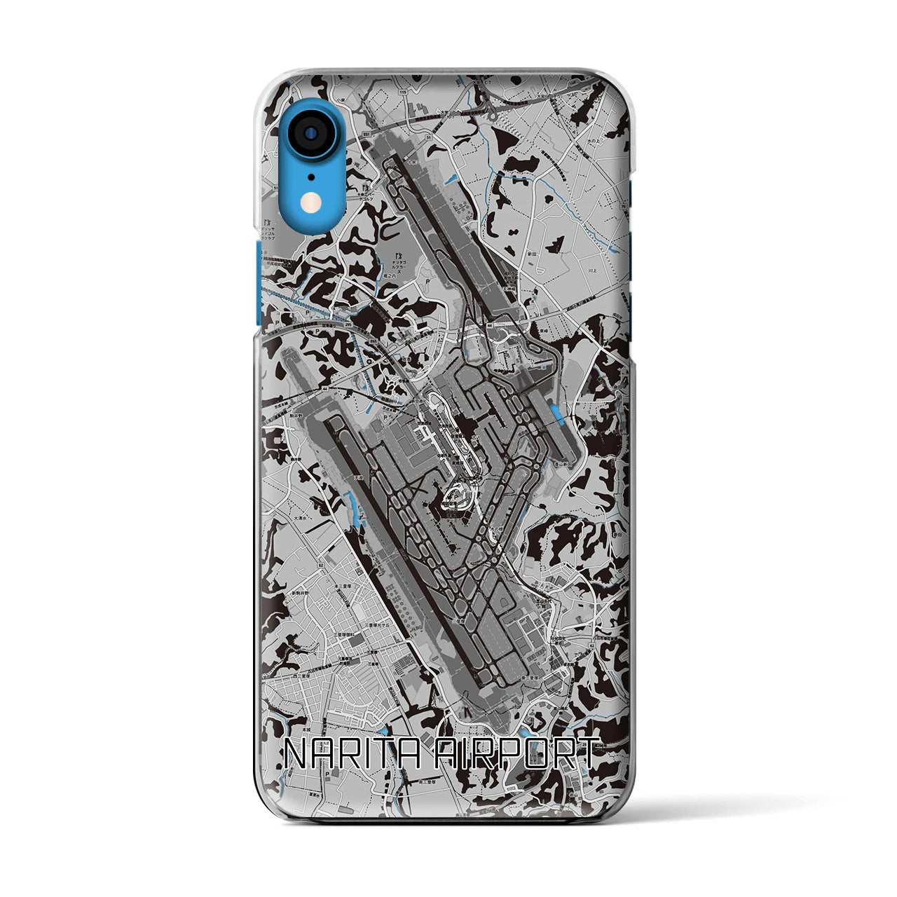 【成田空港(千葉県)】地図柄iPhoneケース(クリアタイプ)