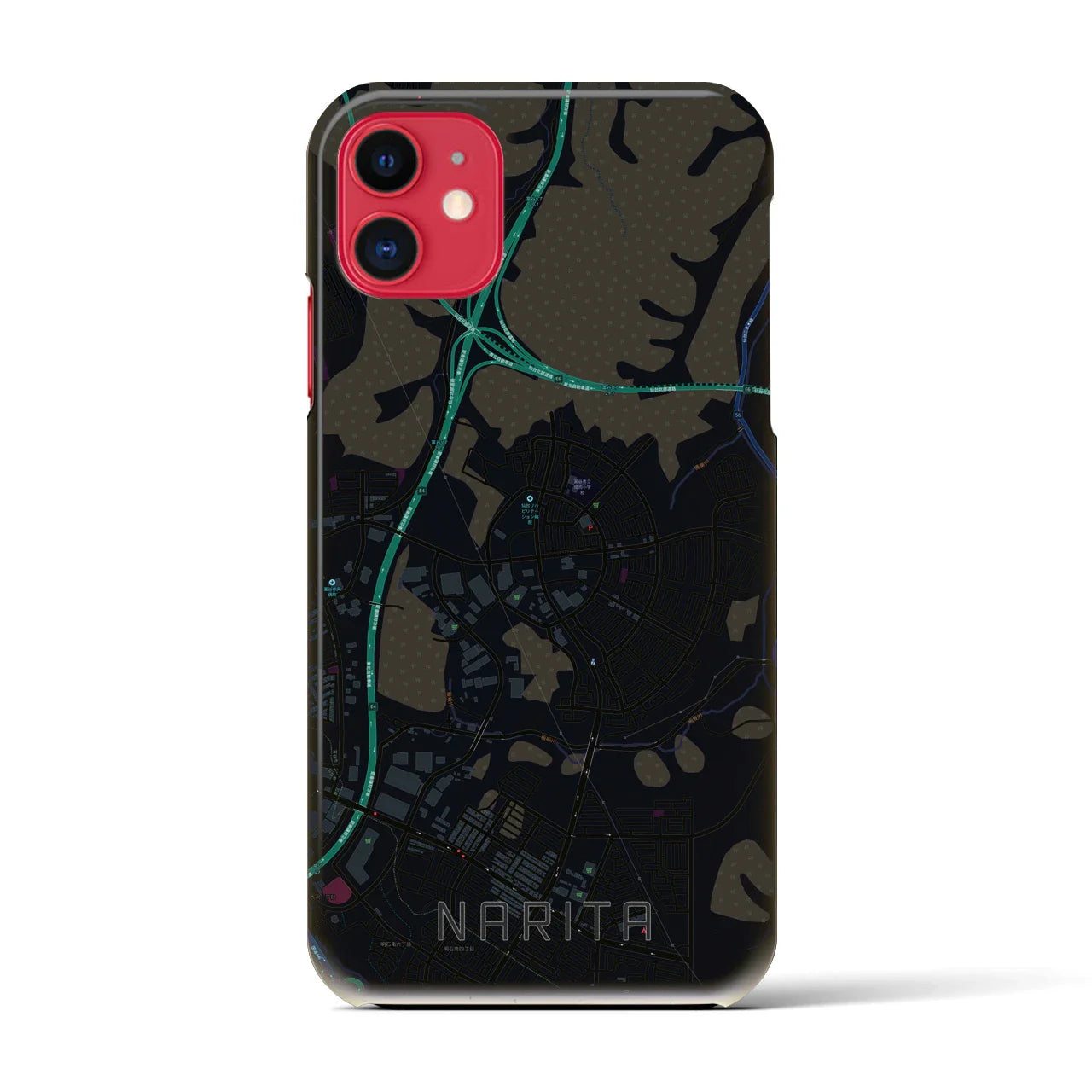 【成田(宮城県)】地図柄iPhoneケース(バックカバータイプ)
