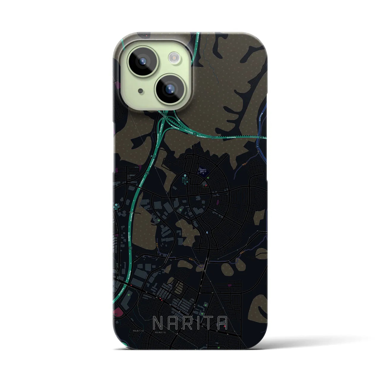 【成田(宮城県)】地図柄iPhoneケース(バックカバータイプ)