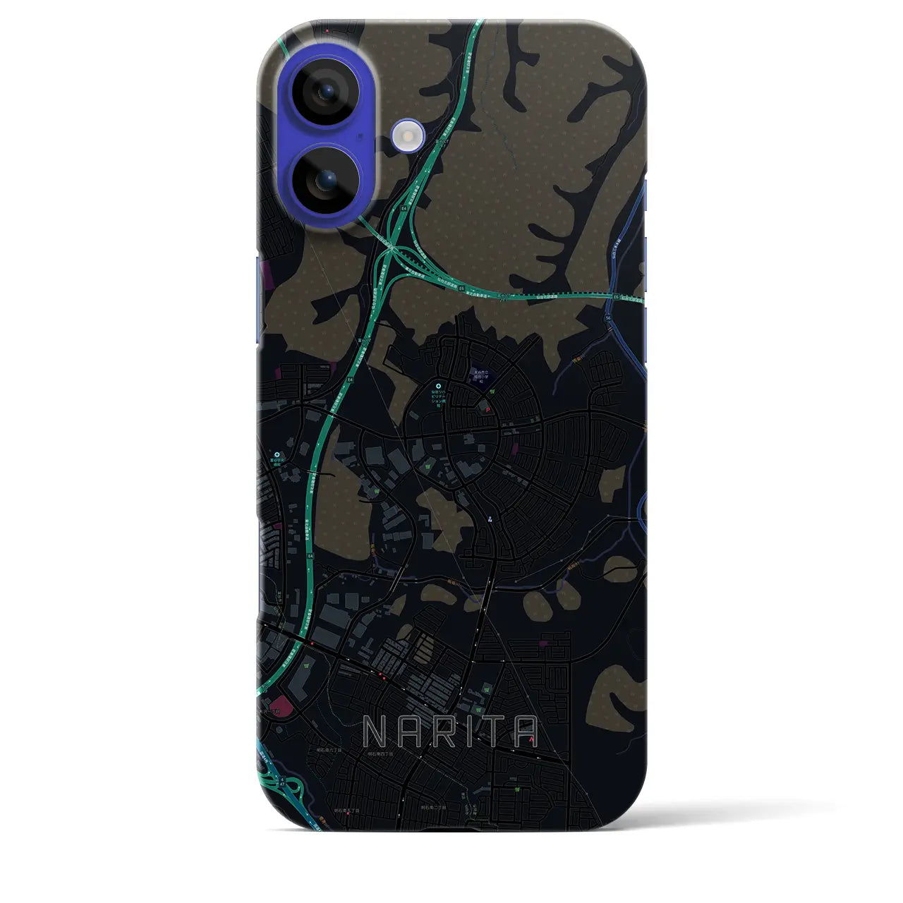 【成田(宮城県)】地図柄iPhoneケース(バックカバータイプ)