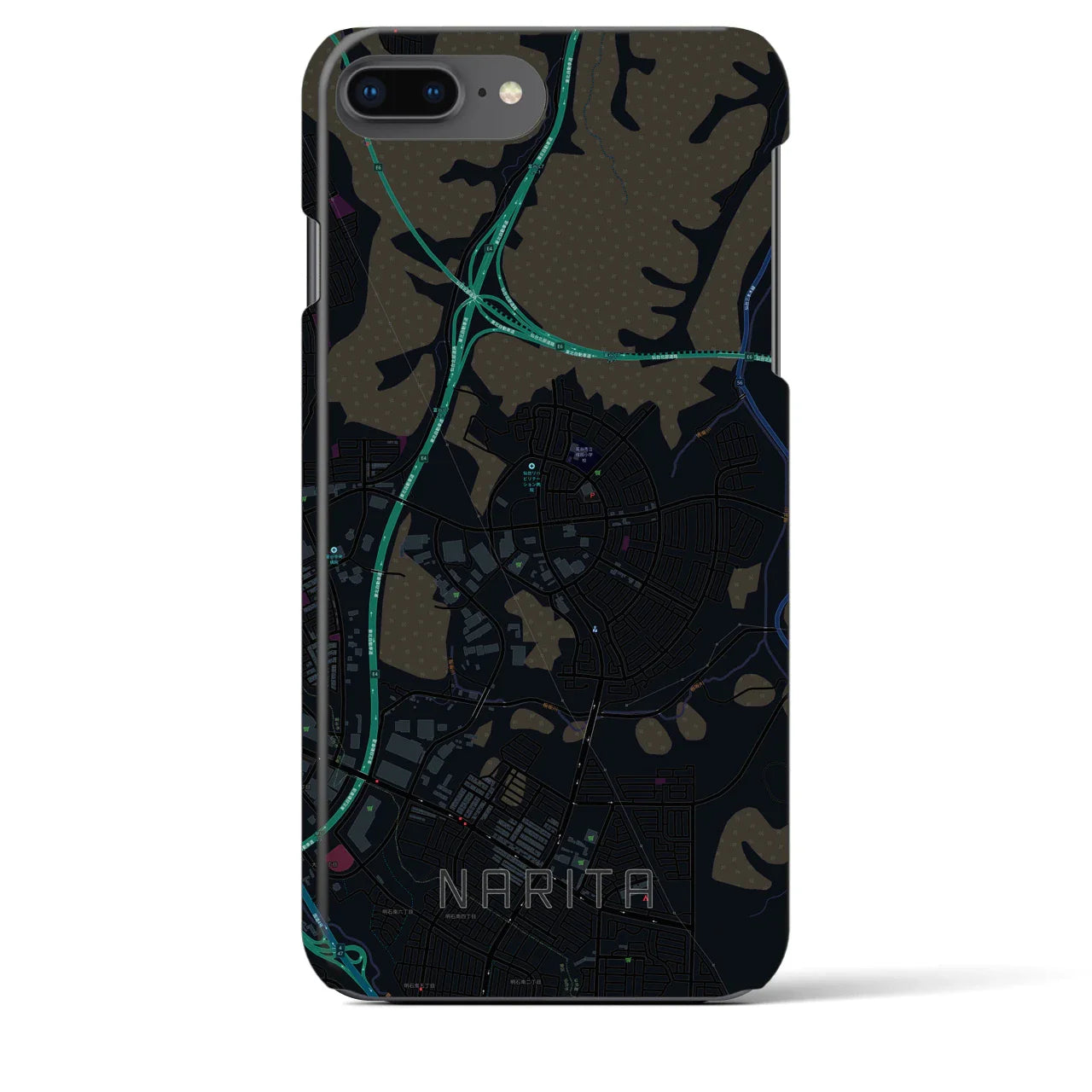 【成田(宮城県)】地図柄iPhoneケース(バックカバータイプ)