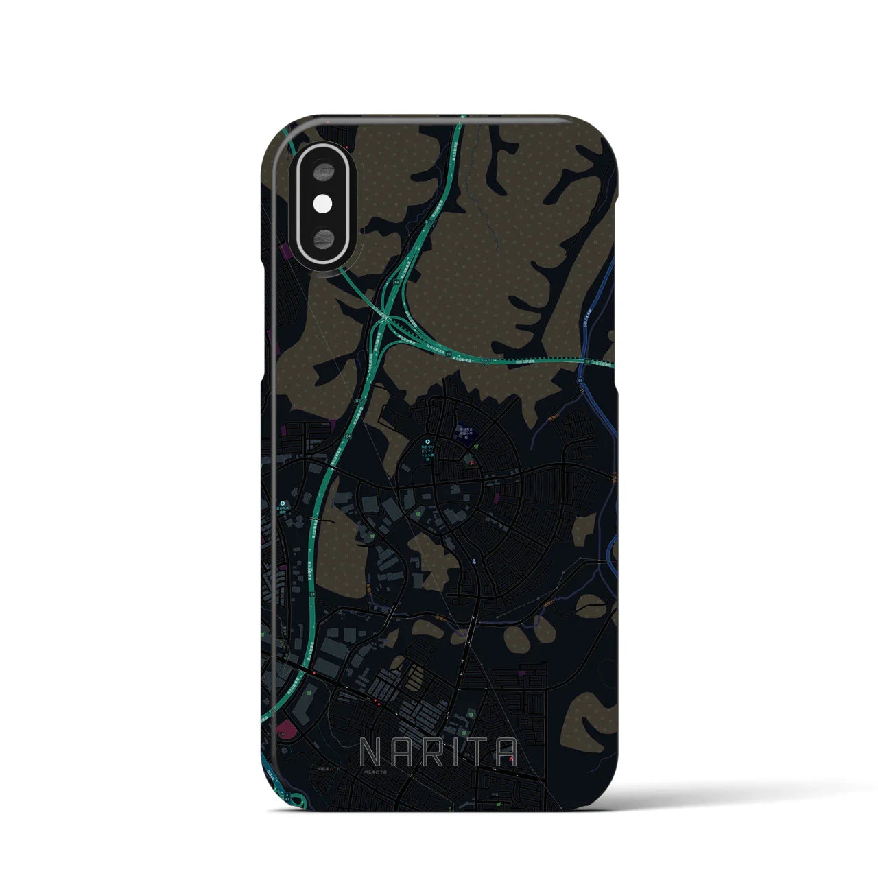 【成田(宮城県)】地図柄iPhoneケース(バックカバータイプ)