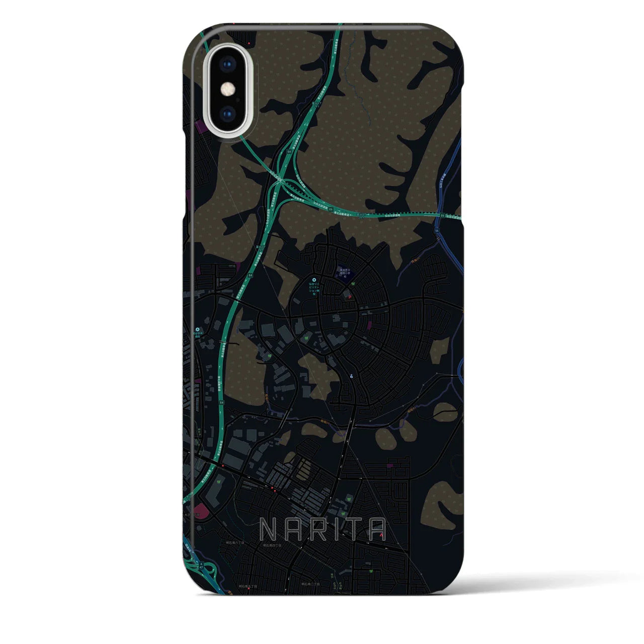 【成田(宮城県)】地図柄iPhoneケース(バックカバータイプ)