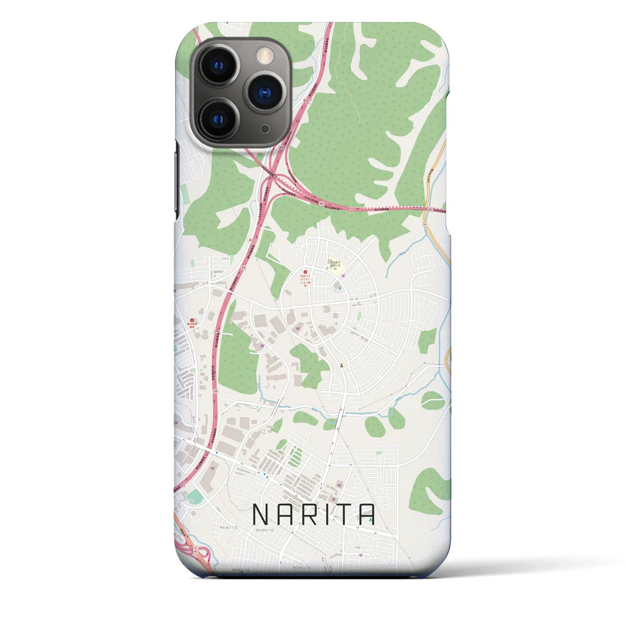 【成田(宮城県)】地図柄iPhoneケース(バックカバータイプ)