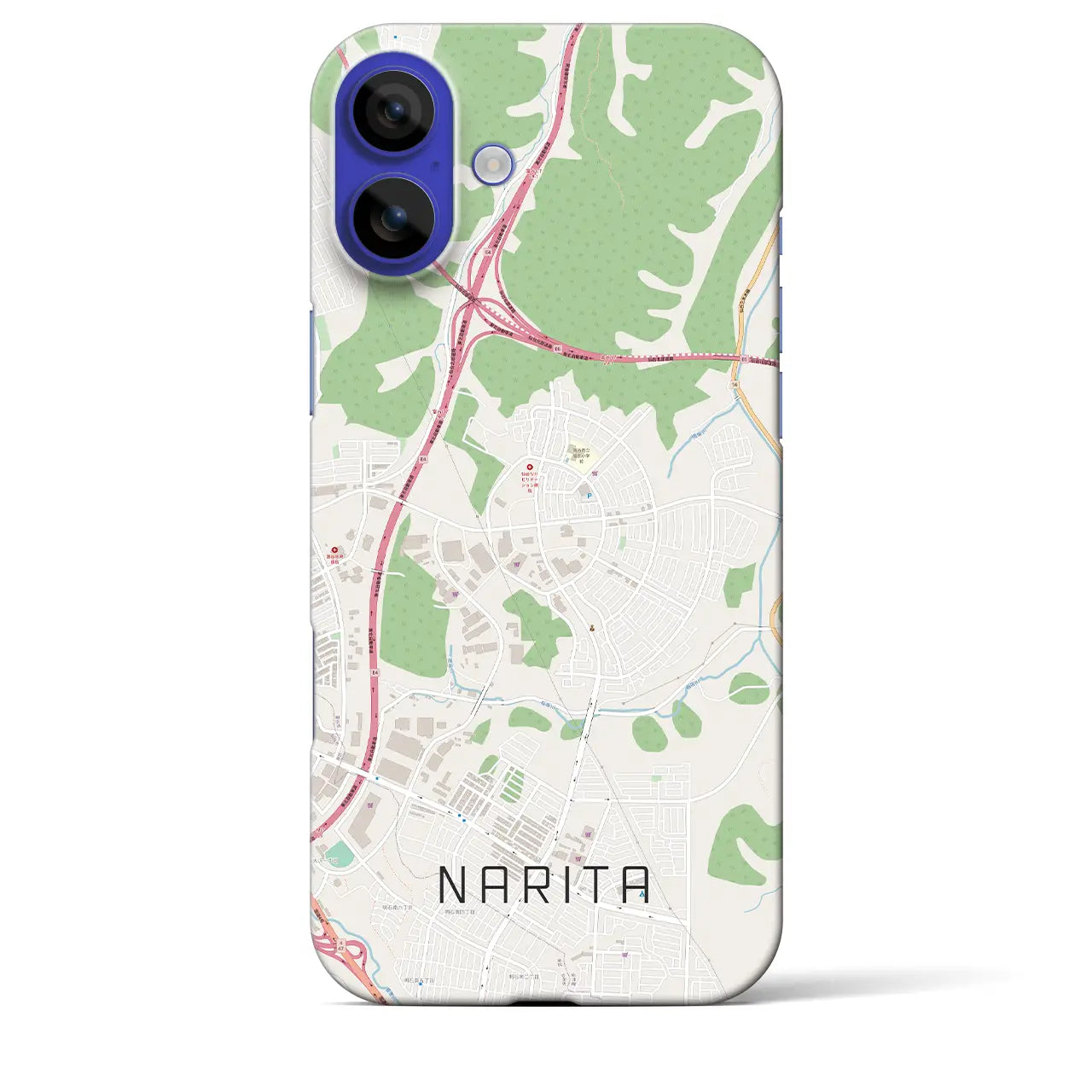 【成田(宮城県)】地図柄iPhoneケース(バックカバータイプ)ナチュラル・iPhone 16 Pro Max 用