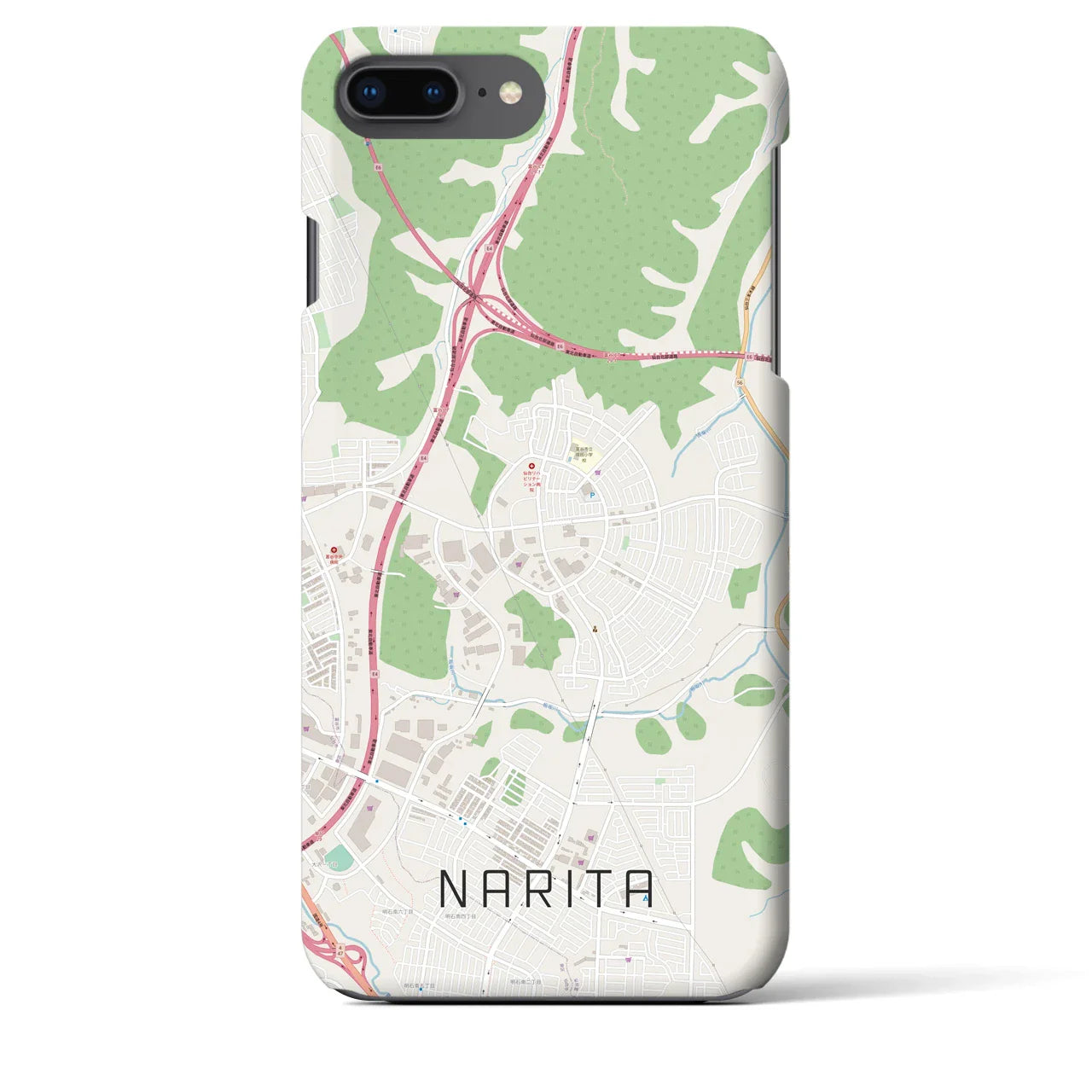 【成田(宮城県)】地図柄iPhoneケース(バックカバータイプ)