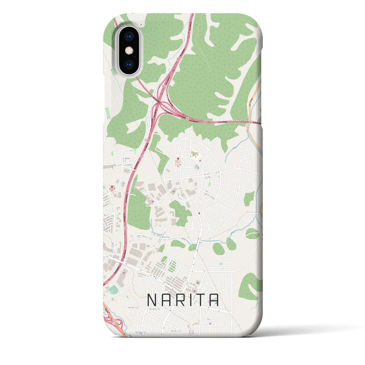 【成田(宮城県)】地図柄iPhoneケース(バックカバータイプ)