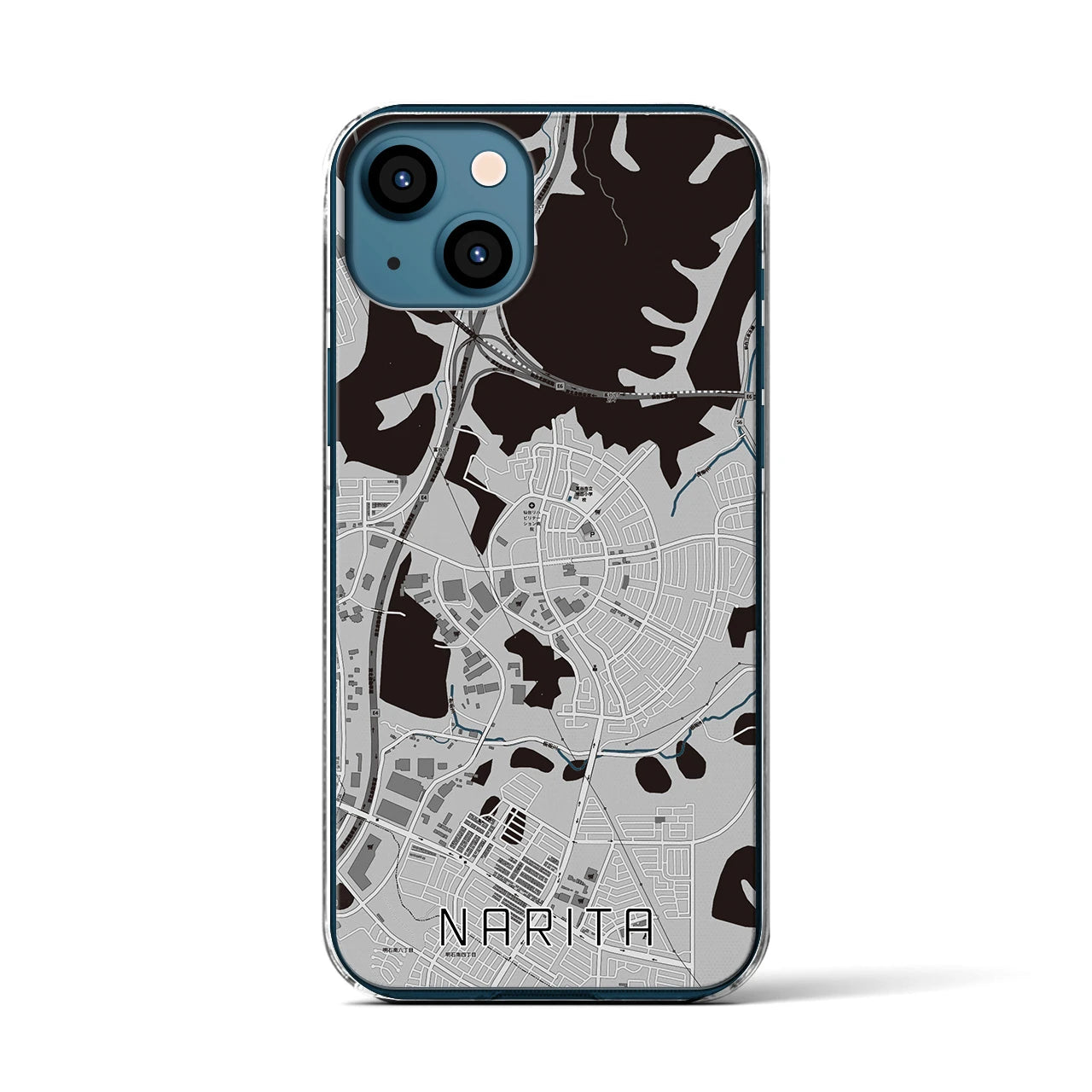 【成田(宮城県)】地図柄iPhoneケース(クリアタイプ)