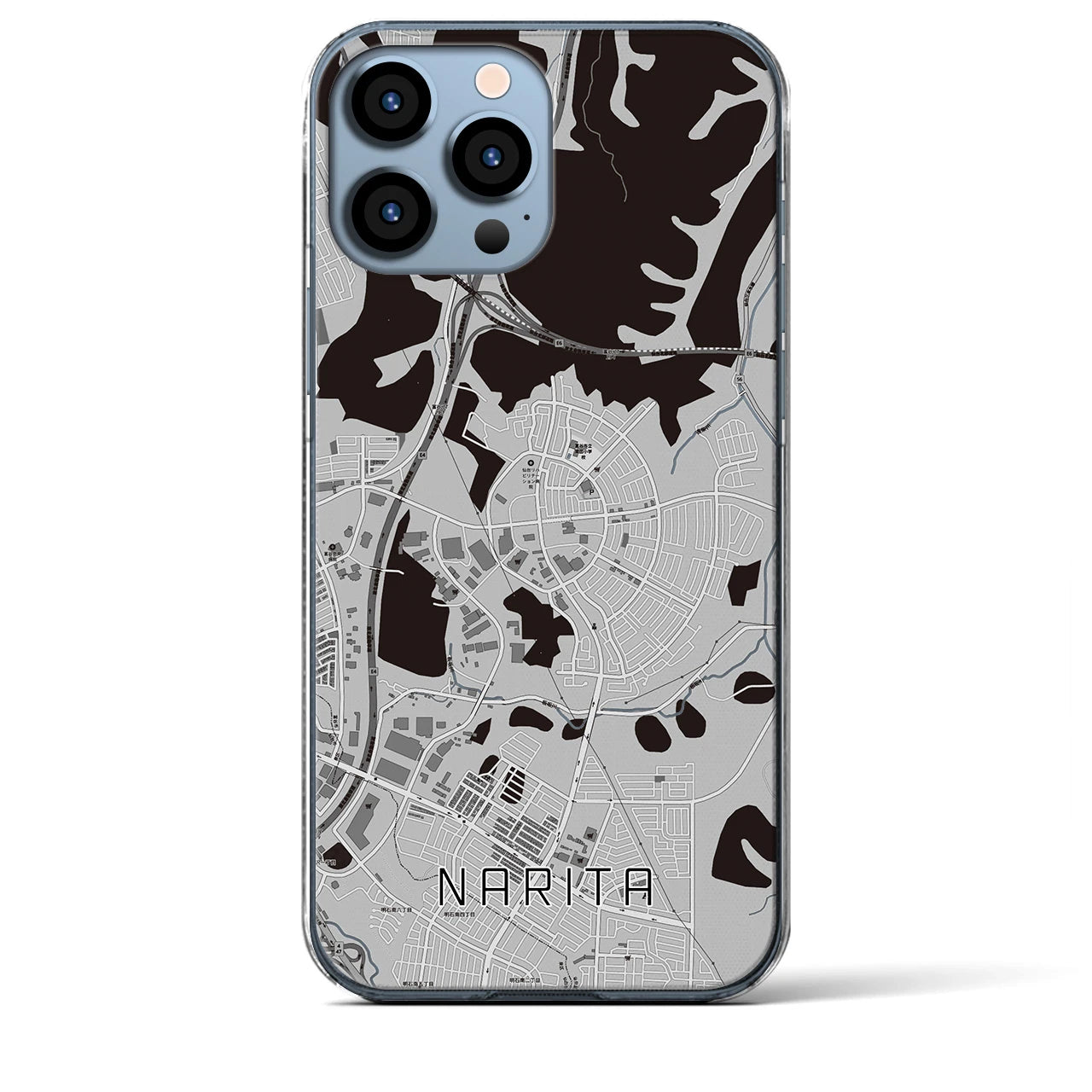 【成田(宮城県)】地図柄iPhoneケース(クリアタイプ)