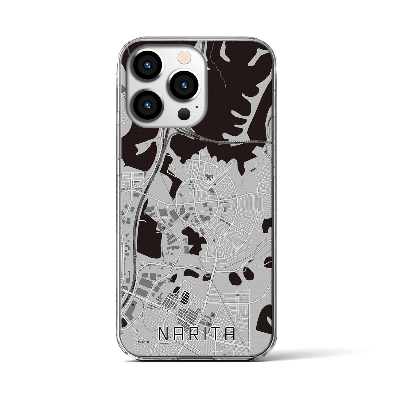 【成田(宮城県)】地図柄iPhoneケース(クリアタイプ)