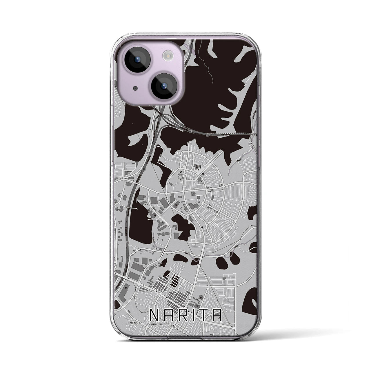 【成田(宮城県)】地図柄iPhoneケース(クリアタイプ)