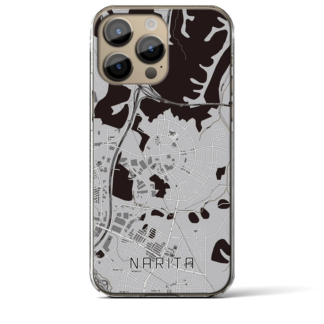 【成田(宮城県)】地図柄iPhoneケース(クリアタイプ)