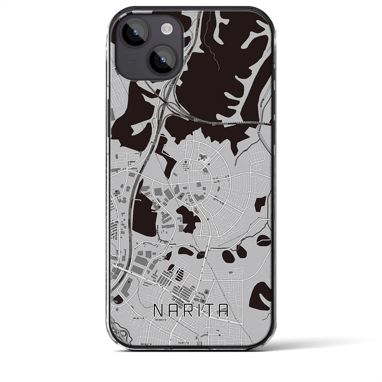 【成田(宮城県)】地図柄iPhoneケース(クリアタイプ)