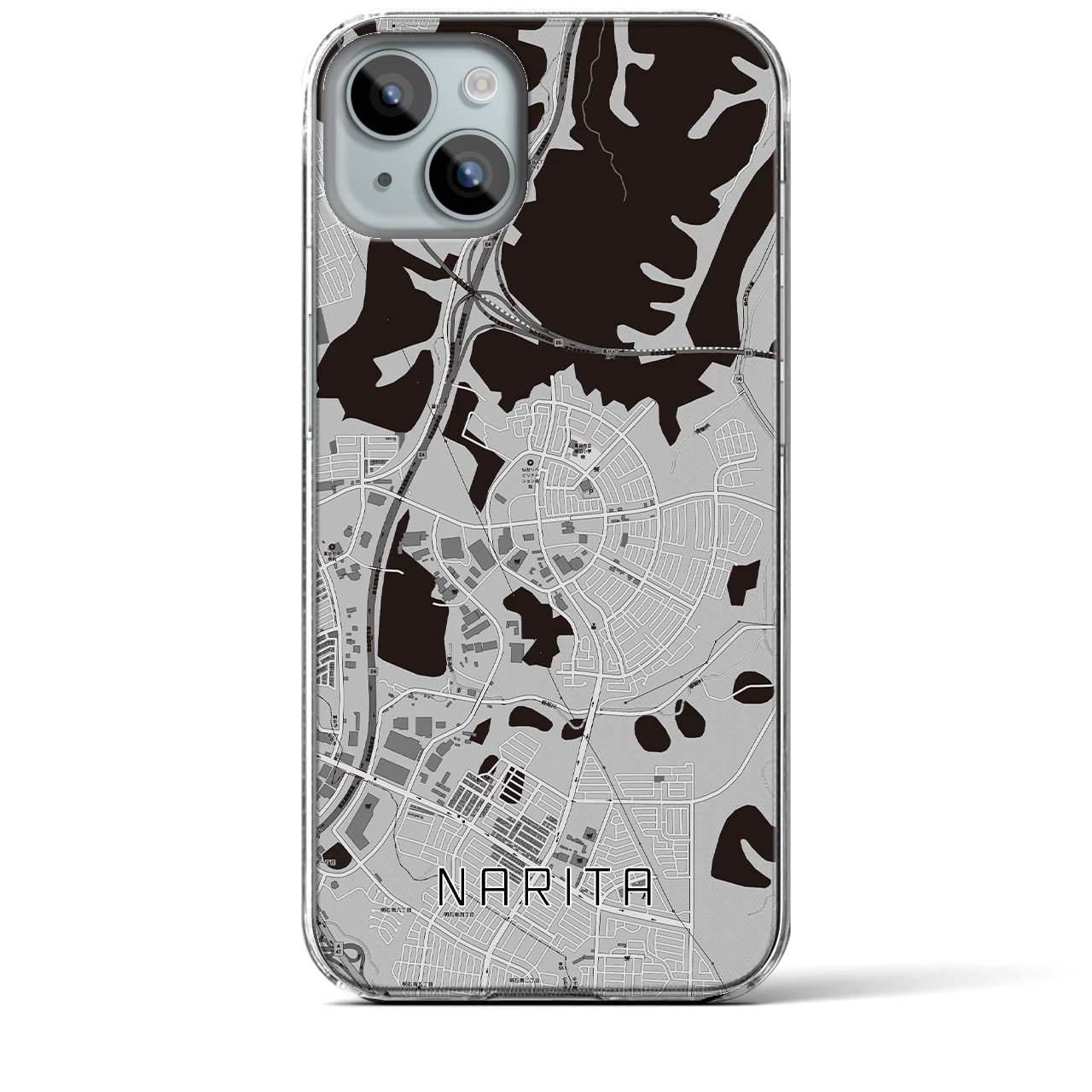 【成田(宮城県)】地図柄iPhoneケース(クリアタイプ)