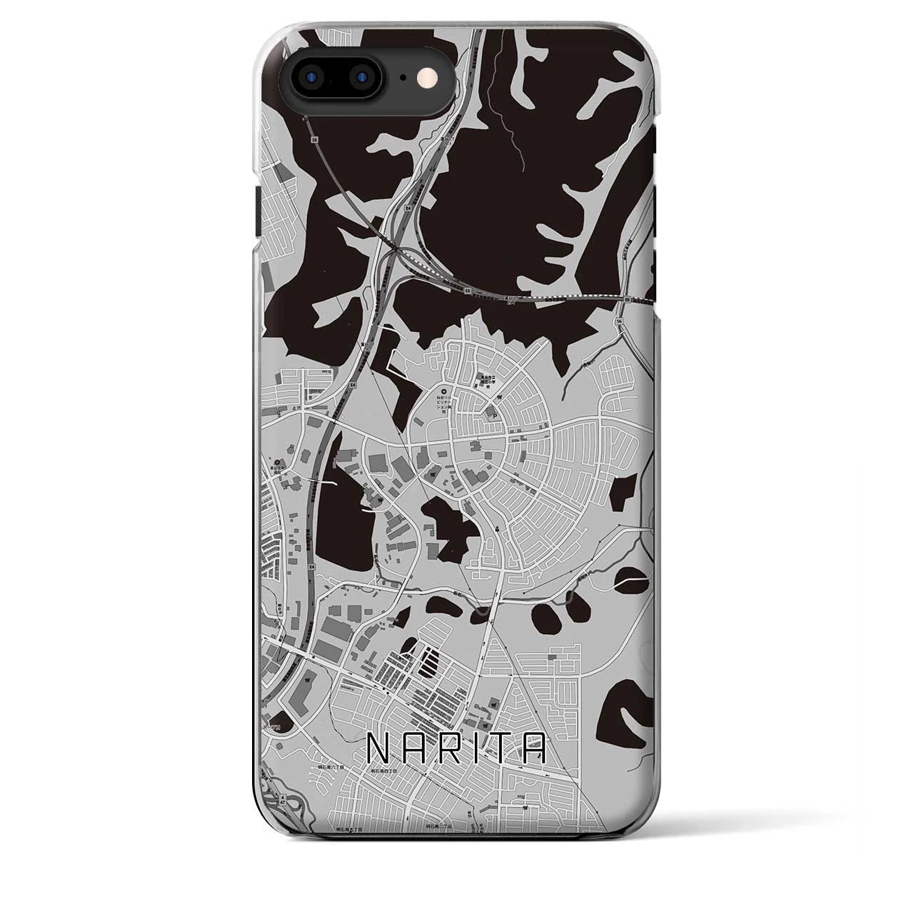 【成田(宮城県)】地図柄iPhoneケース(クリアタイプ)