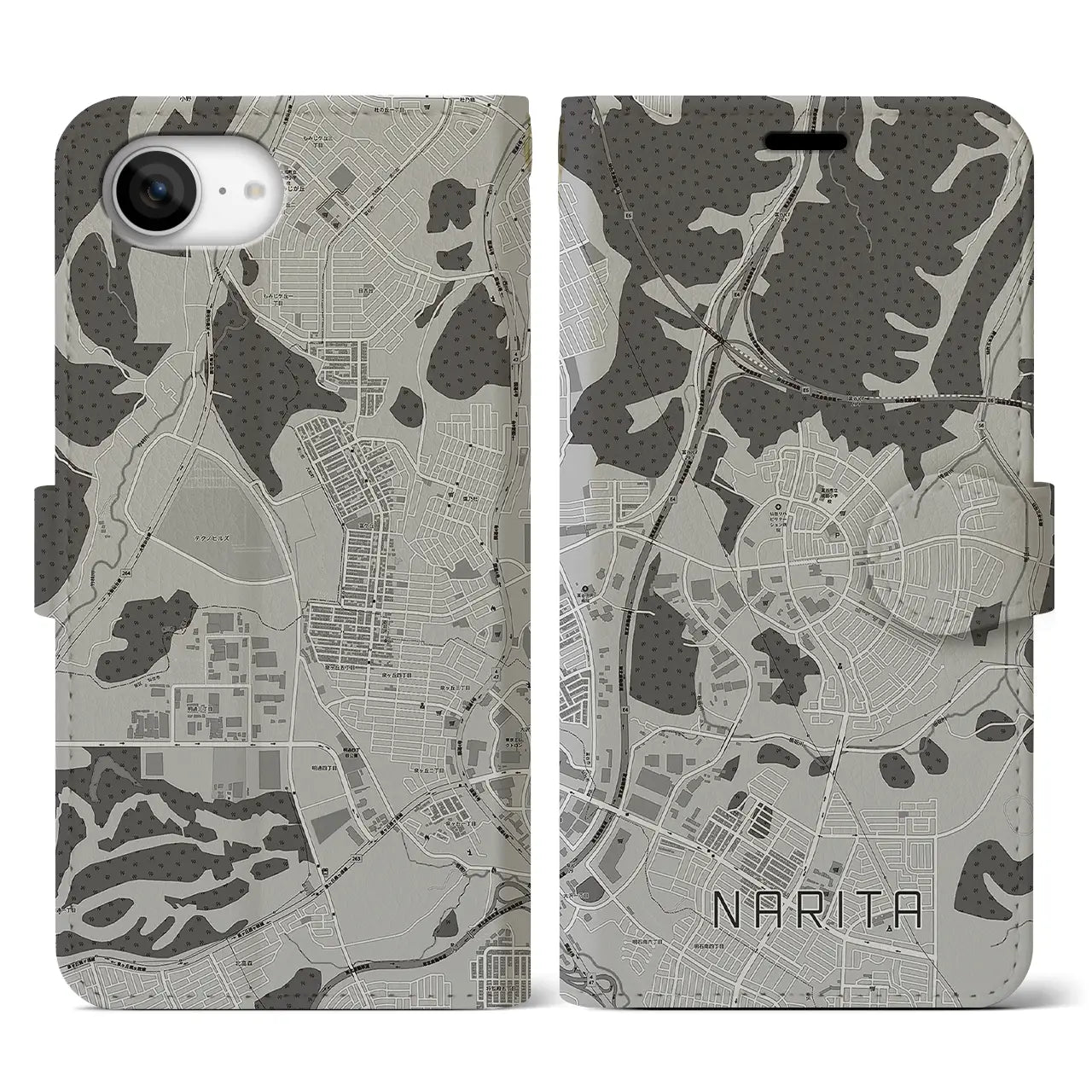 【成田(宮城県)】地図柄iPhoneケース(手帳タイプ)