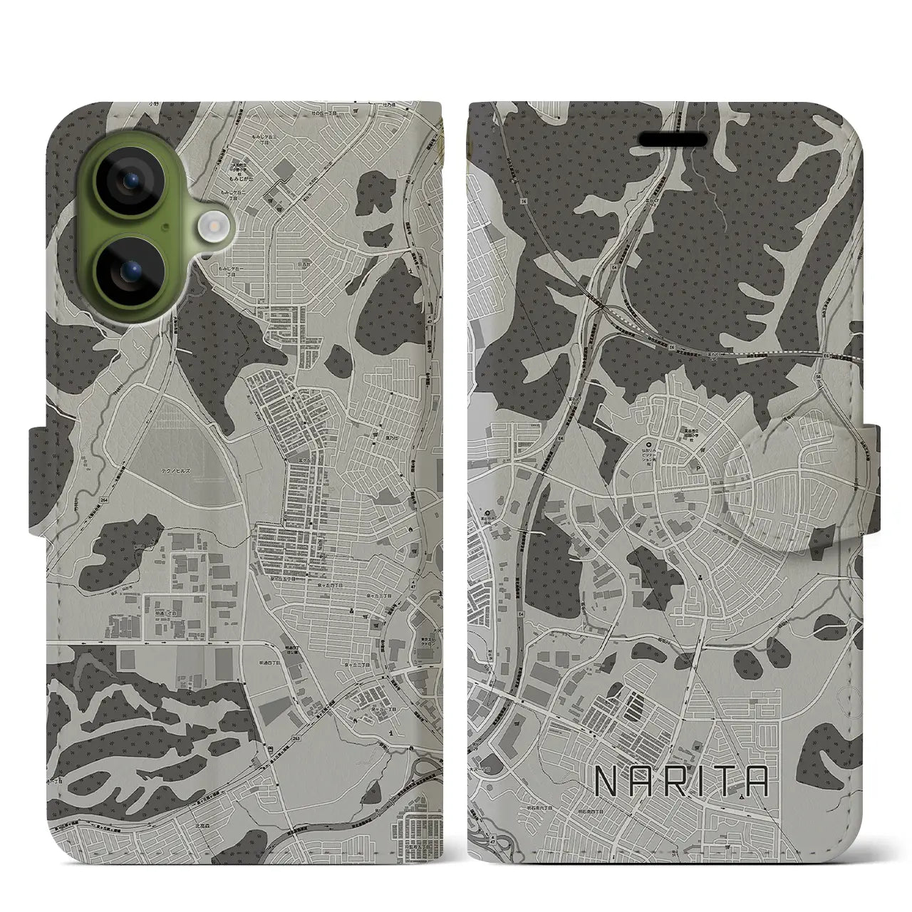 【成田(宮城県)】地図柄iPhoneケース(手帳タイプ)