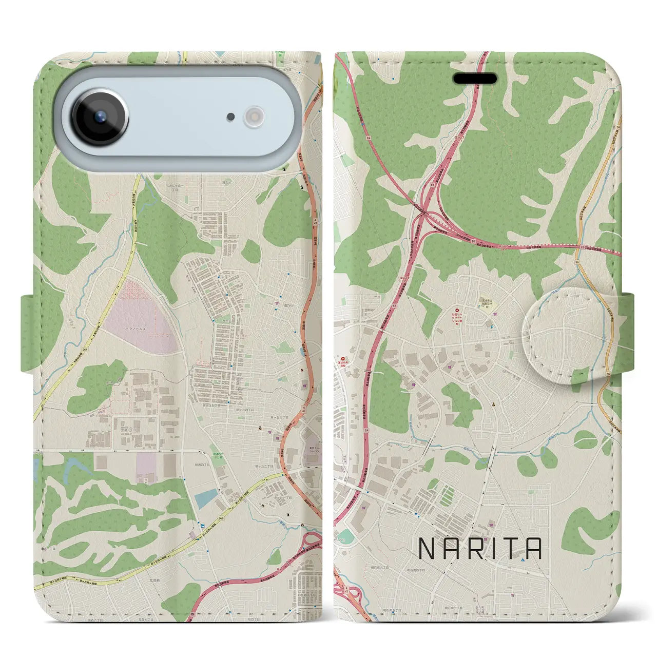 【成田(宮城県)】地図柄iPhoneケース(手帳タイプ)