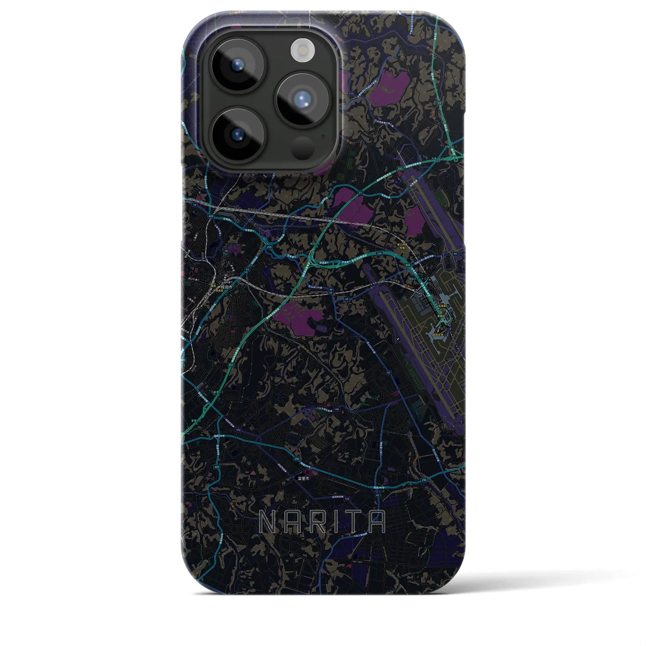 【成田(千葉県)】地図柄iPhoneケース(バックカバータイプ)