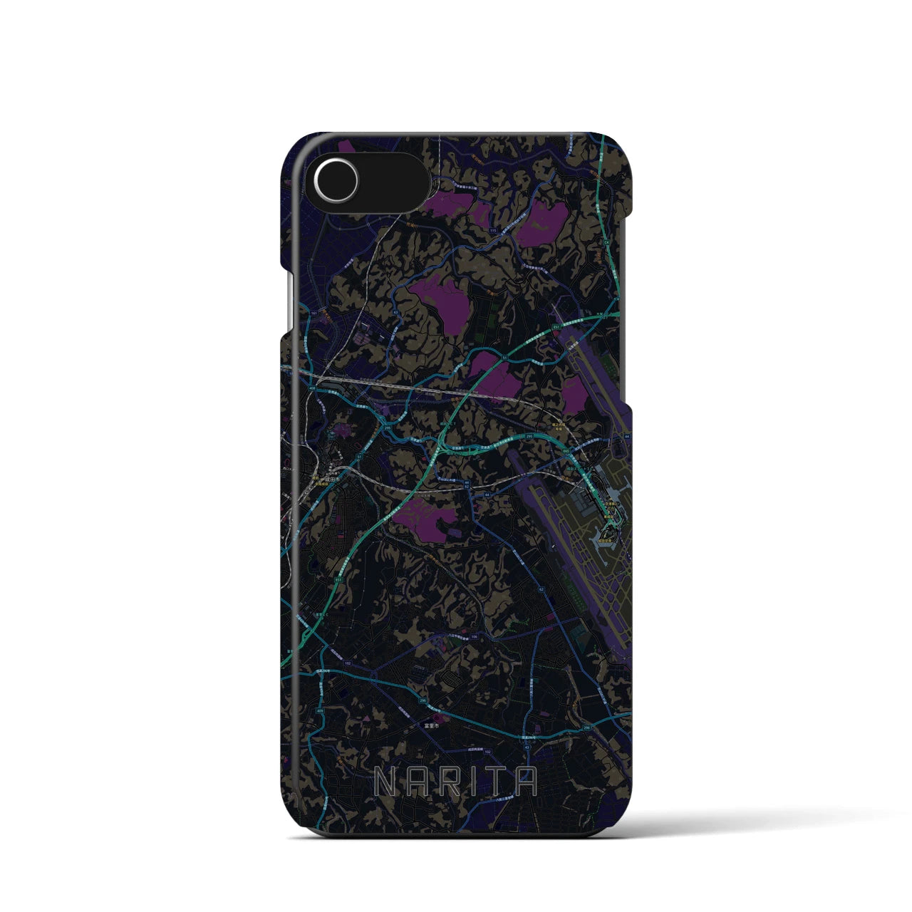 【成田(千葉県)】地図柄iPhoneケース(バックカバータイプ)