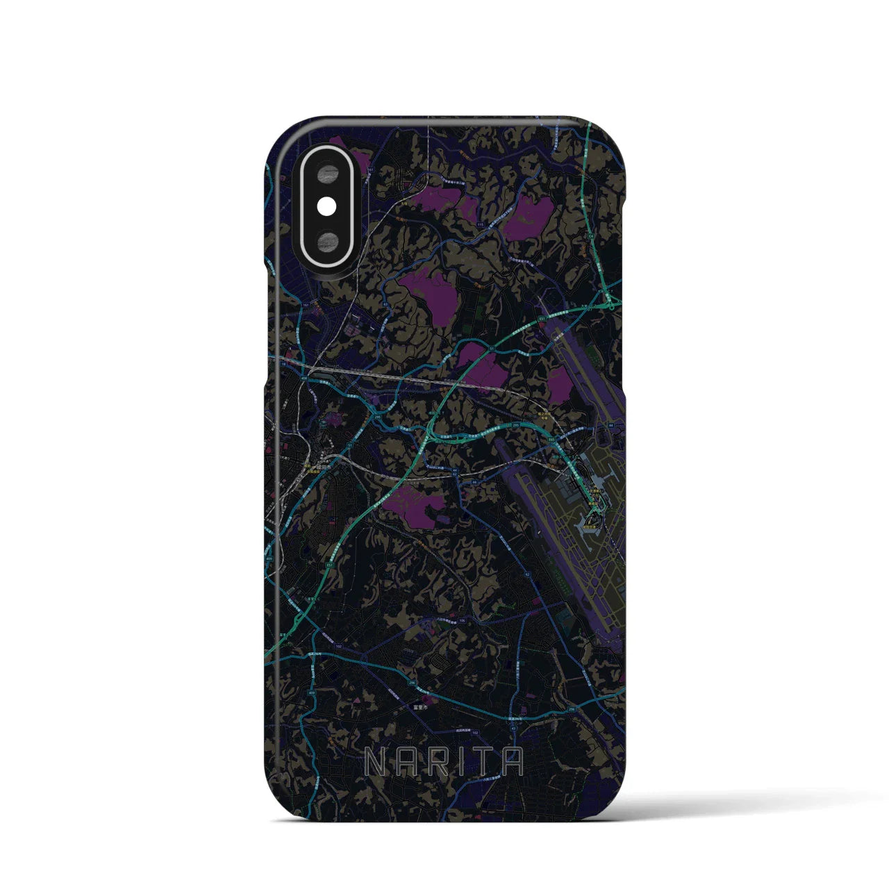 【成田(千葉県)】地図柄iPhoneケース(バックカバータイプ)