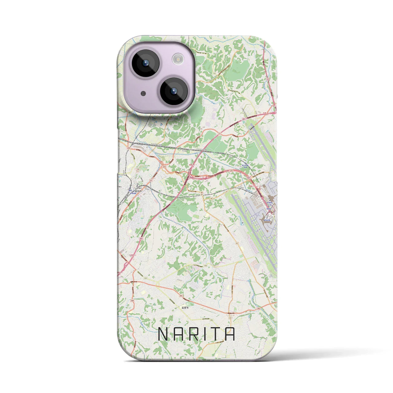 【成田(千葉県)】地図柄iPhoneケース(バックカバータイプ)