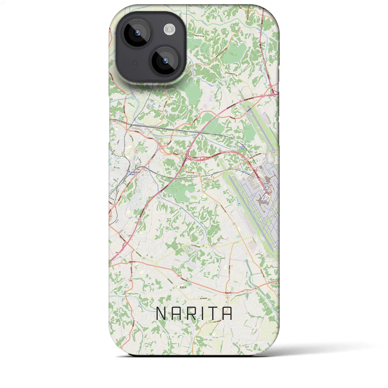 【成田(千葉県)】地図柄iPhoneケース(バックカバータイプ)