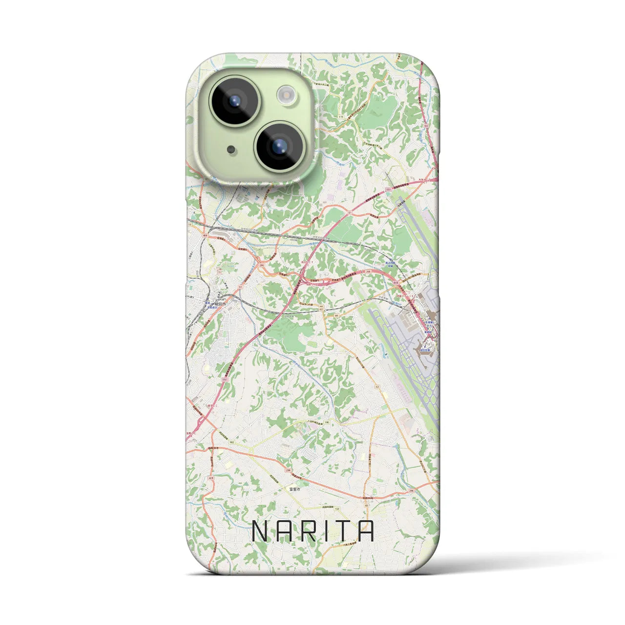 【成田(千葉県)】地図柄iPhoneケース(バックカバータイプ)