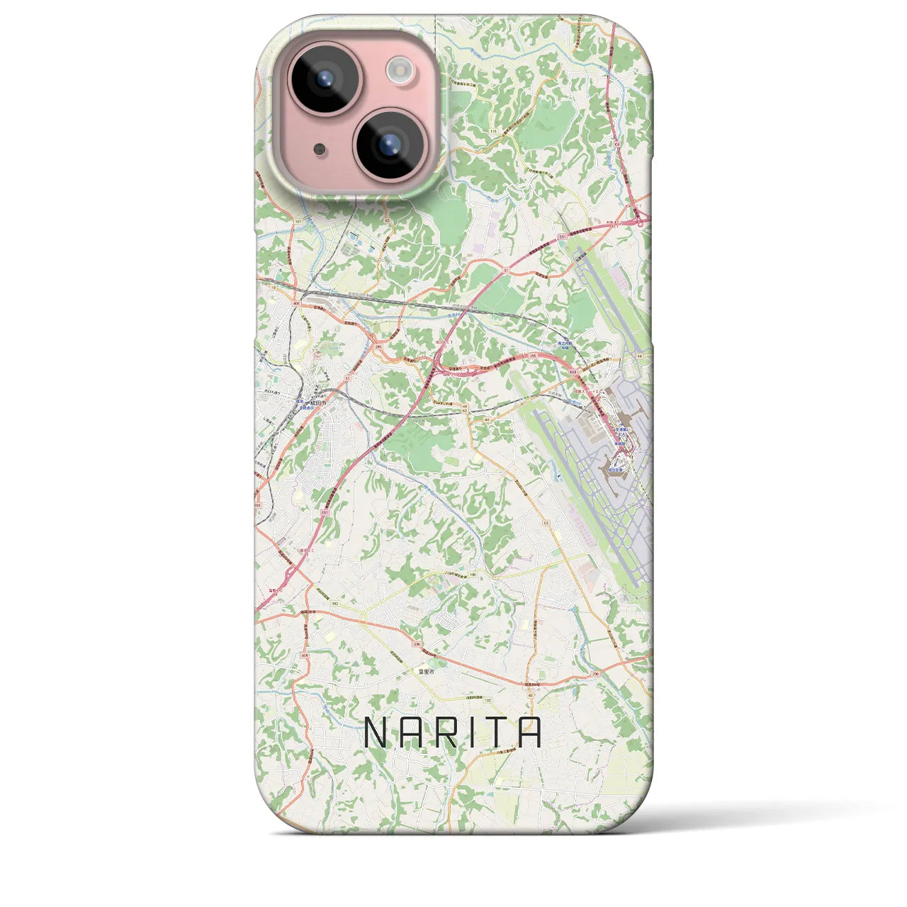 【成田(千葉県)】地図柄iPhoneケース(バックカバータイプ)