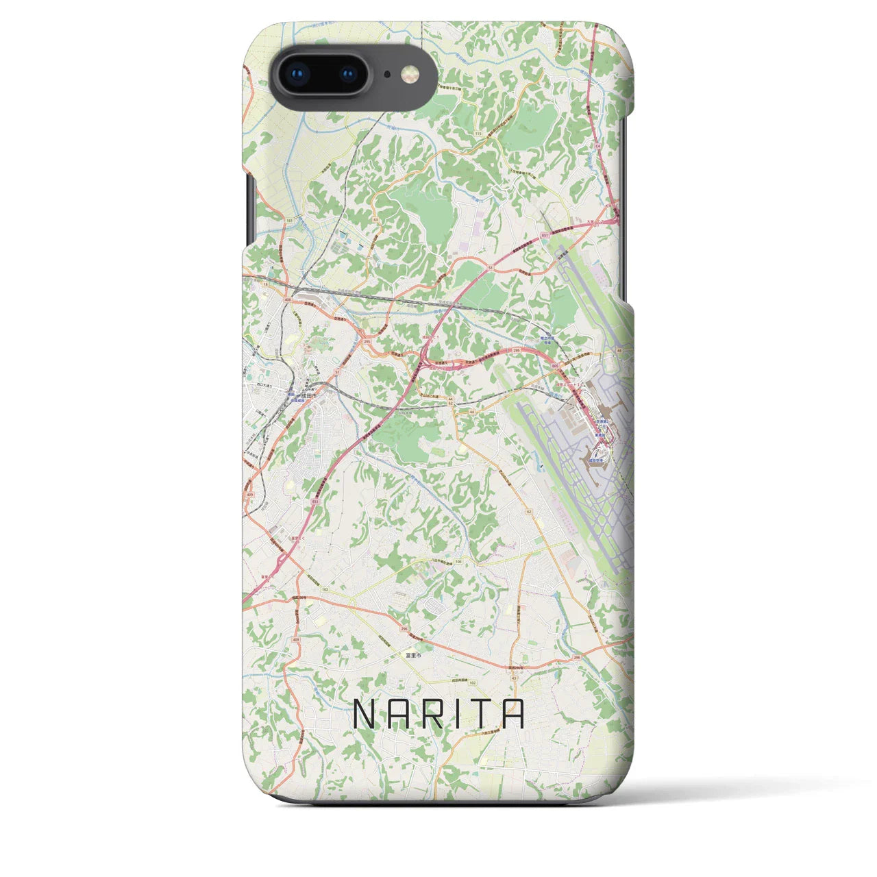 【成田(千葉県)】地図柄iPhoneケース(バックカバータイプ)