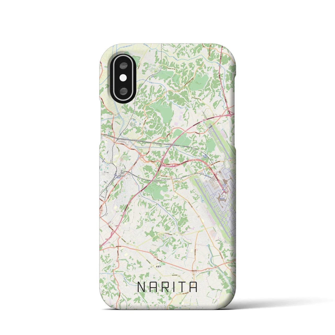 【成田(千葉県)】地図柄iPhoneケース(バックカバータイプ)