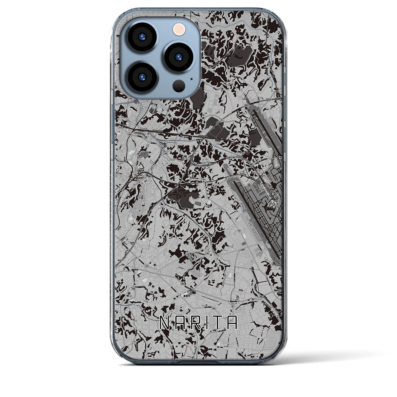 【成田(千葉県)】地図柄iPhoneケース(クリアタイプ)