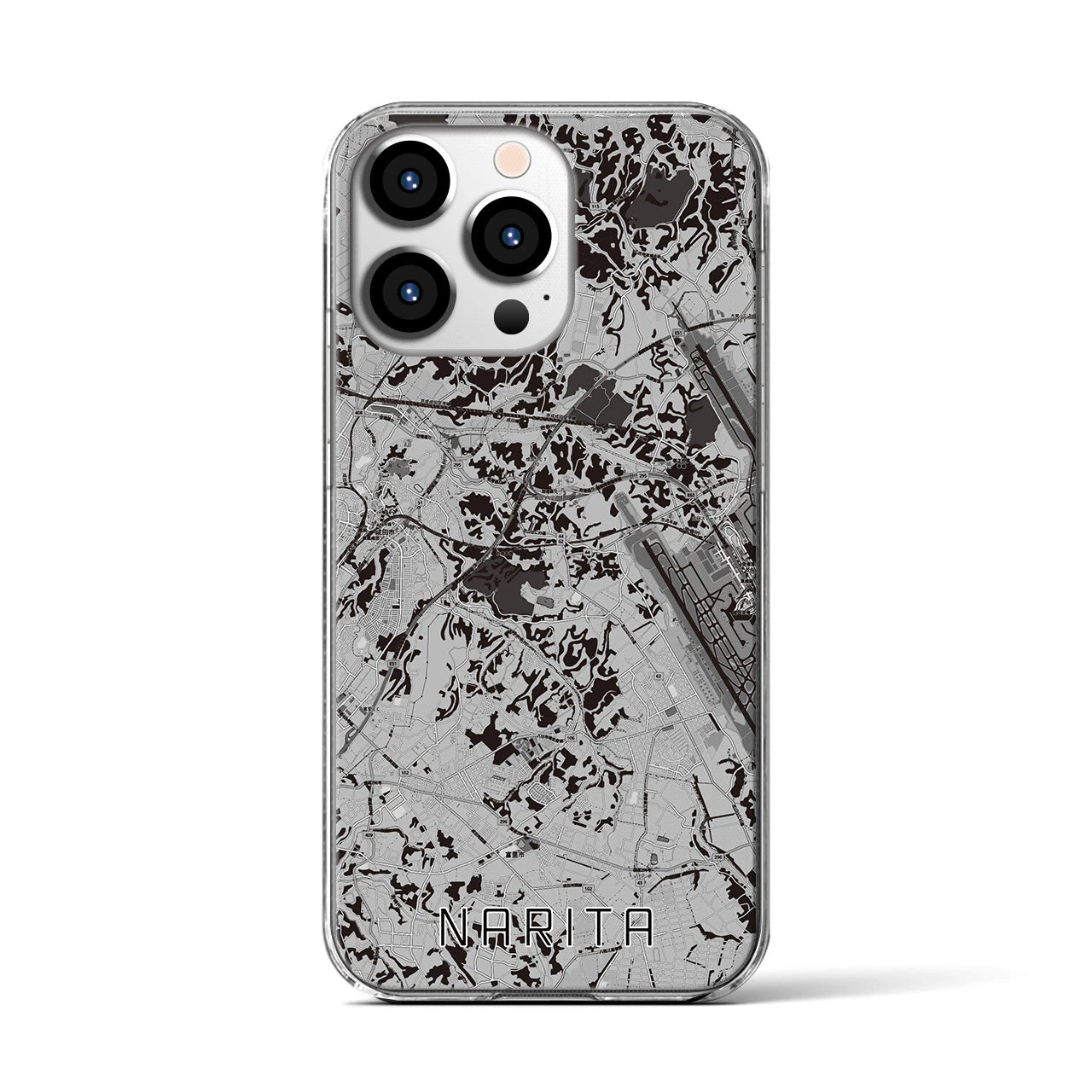 【成田(千葉県)】地図柄iPhoneケース(クリアタイプ)