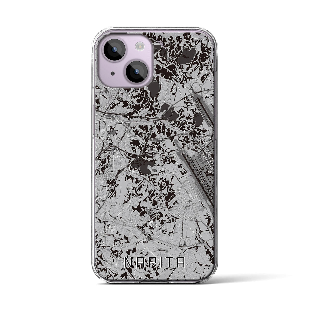 【成田(千葉県)】地図柄iPhoneケース(クリアタイプ)