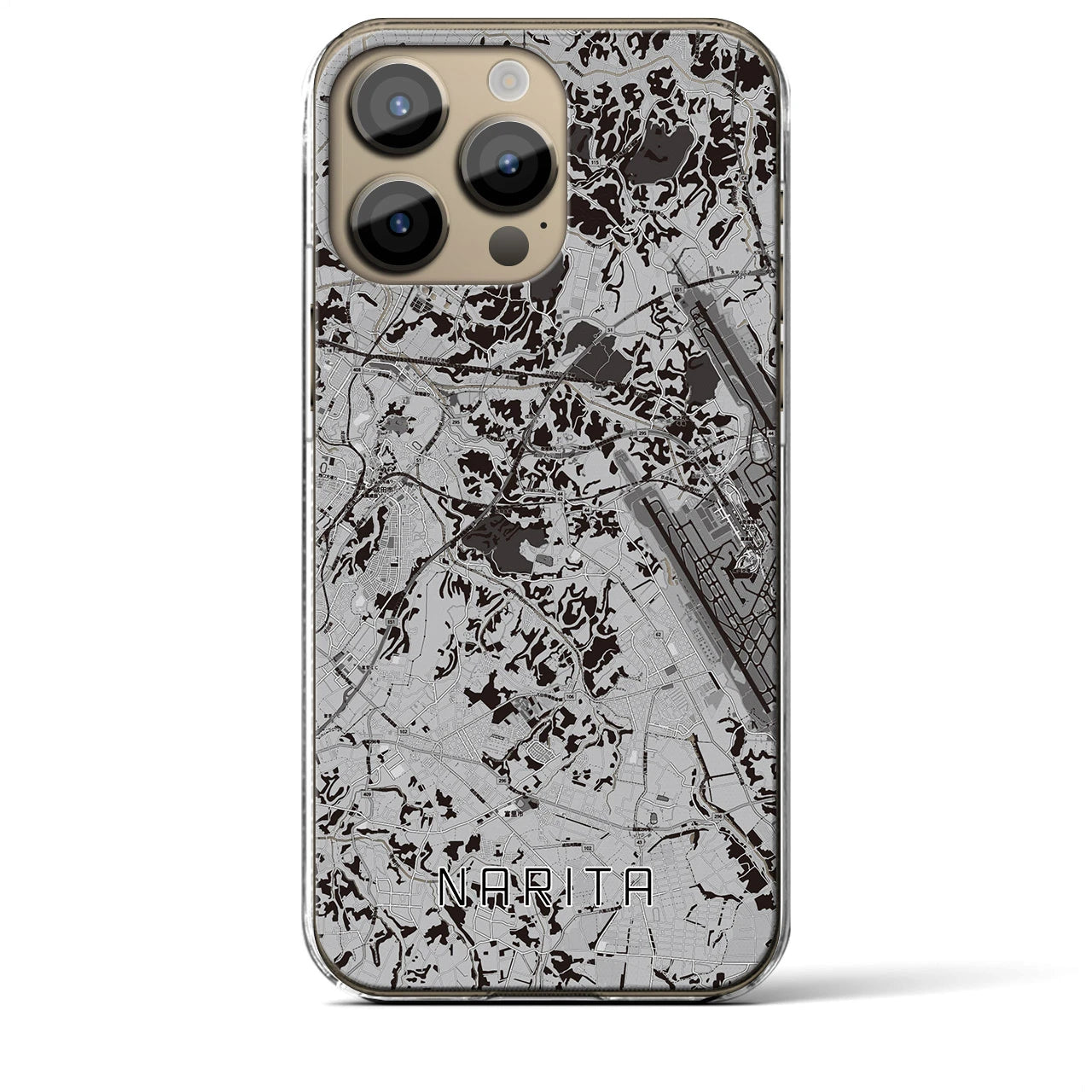 【成田(千葉県)】地図柄iPhoneケース(クリアタイプ)