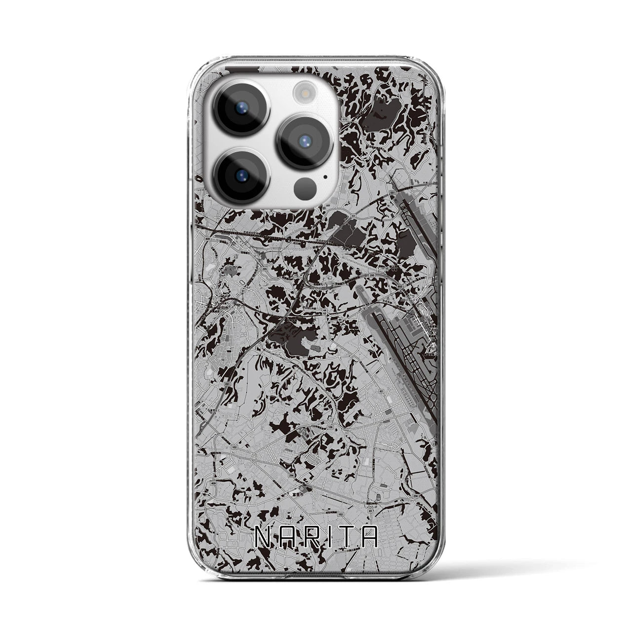 【成田(千葉県)】地図柄iPhoneケース(クリアタイプ)