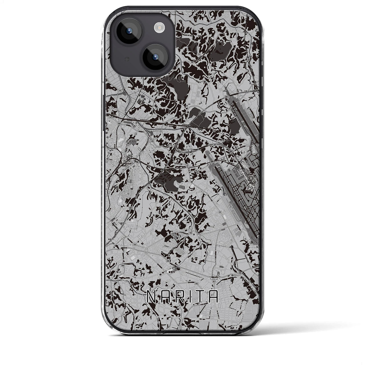 【成田(千葉県)】地図柄iPhoneケース(クリアタイプ)