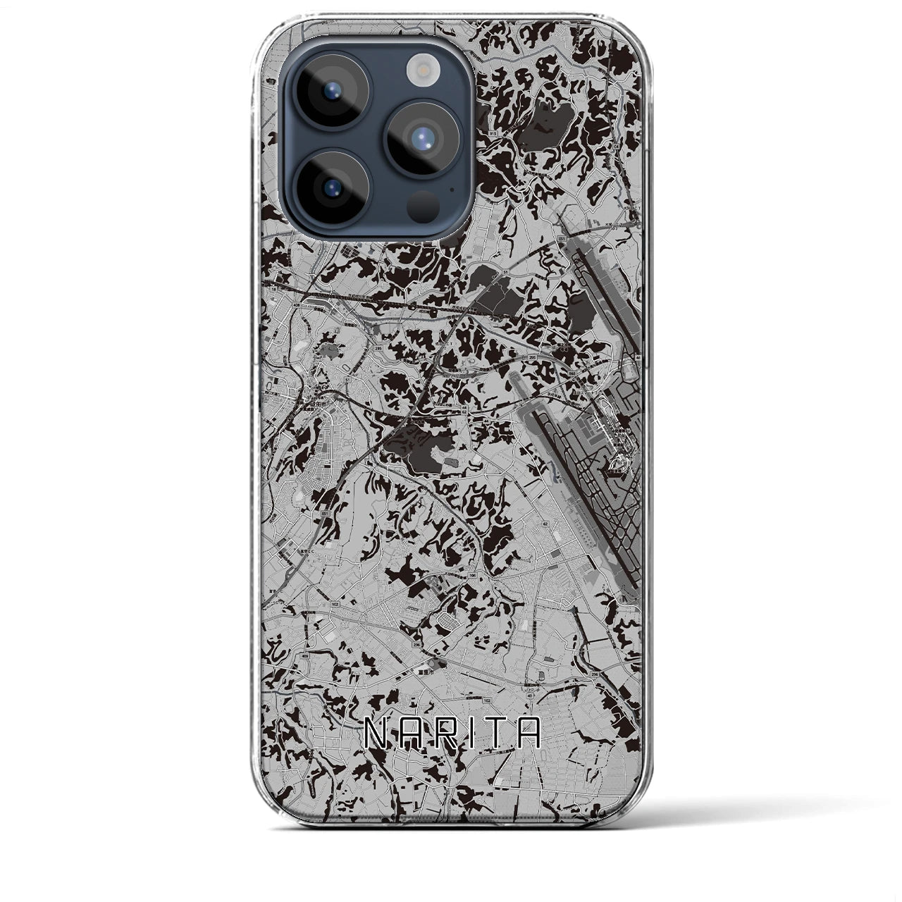 【成田(千葉県)】地図柄iPhoneケース(クリアタイプ)