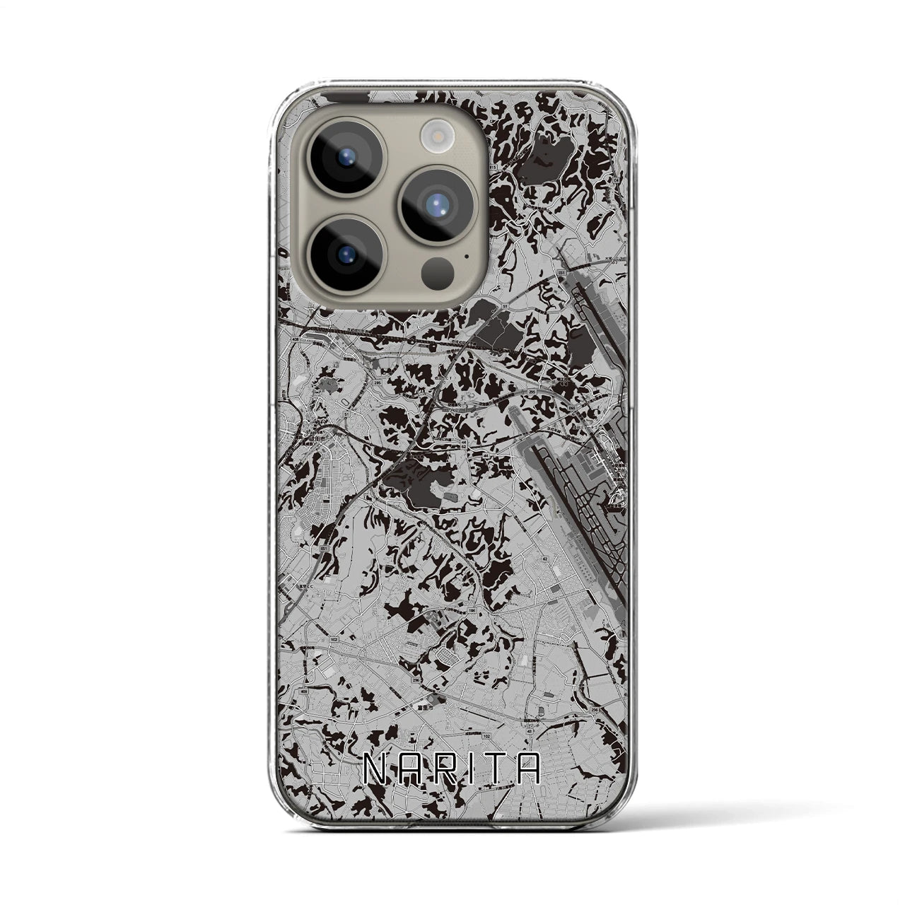 【成田(千葉県)】地図柄iPhoneケース(クリアタイプ)