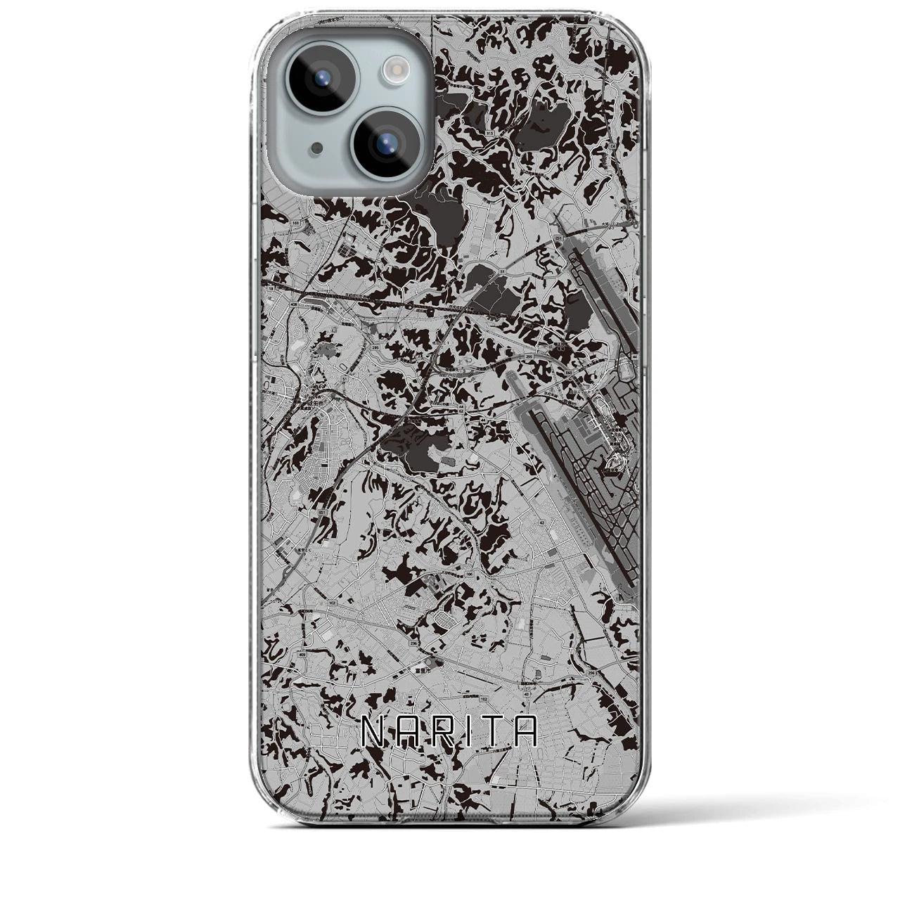 【成田(千葉県)】地図柄iPhoneケース(クリアタイプ)