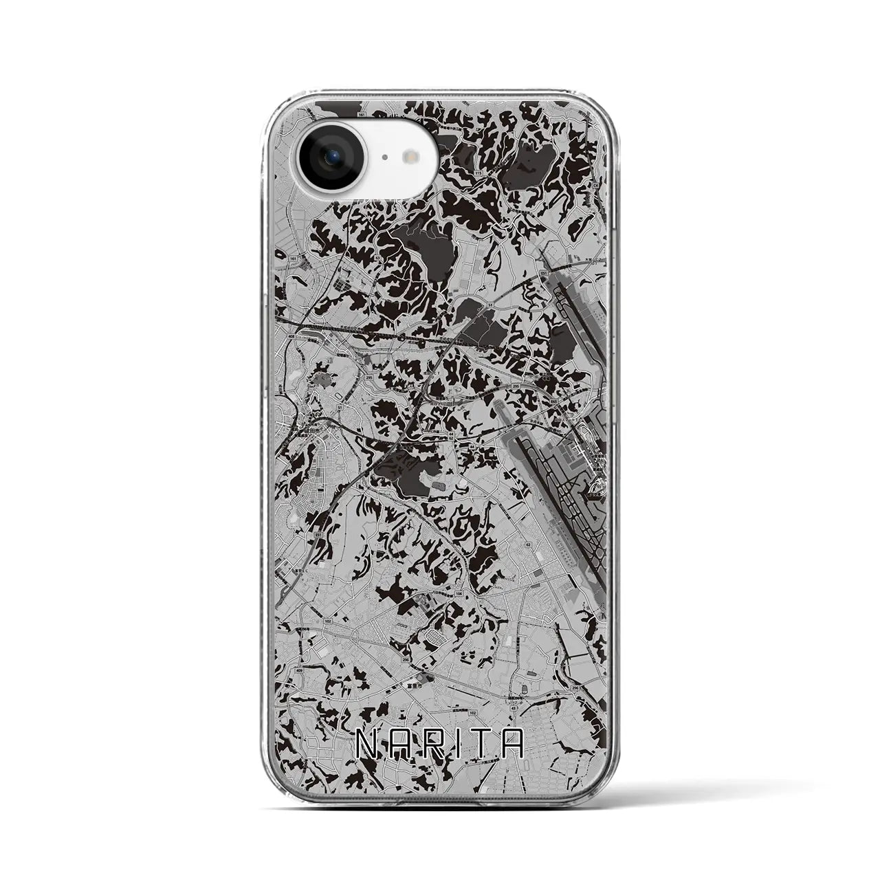 【成田(千葉県)】地図柄iPhoneケース(クリアタイプ)