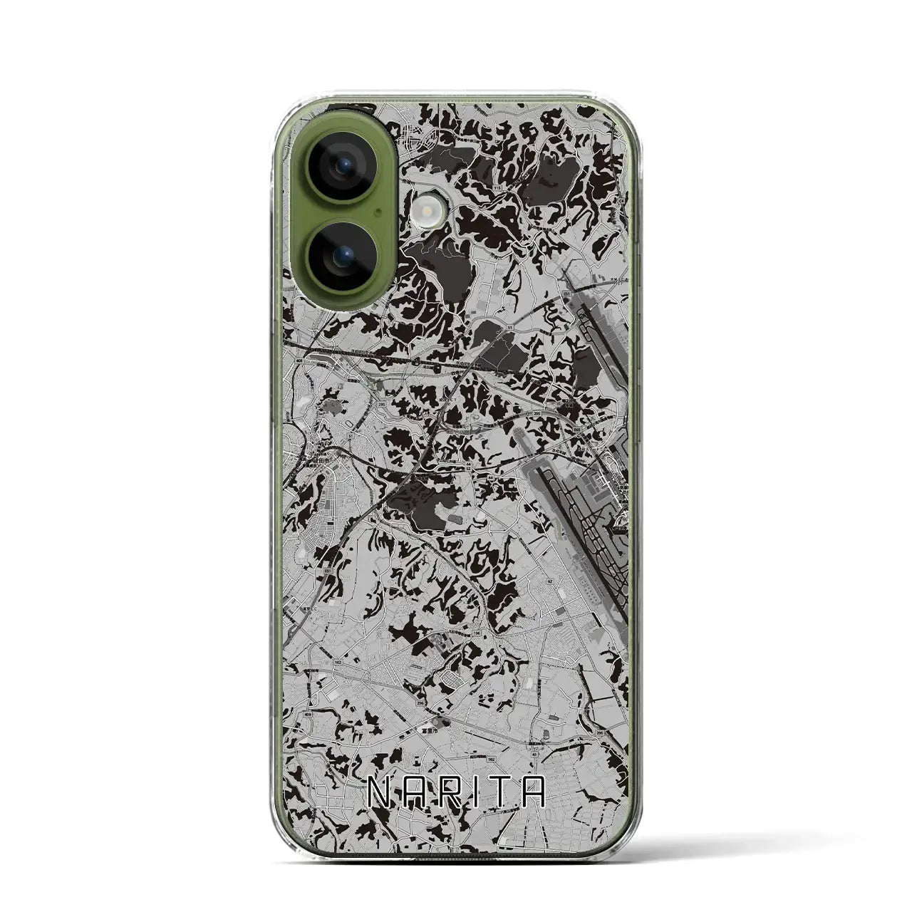 【成田(千葉県)】地図柄iPhoneケース(クリアタイプ)