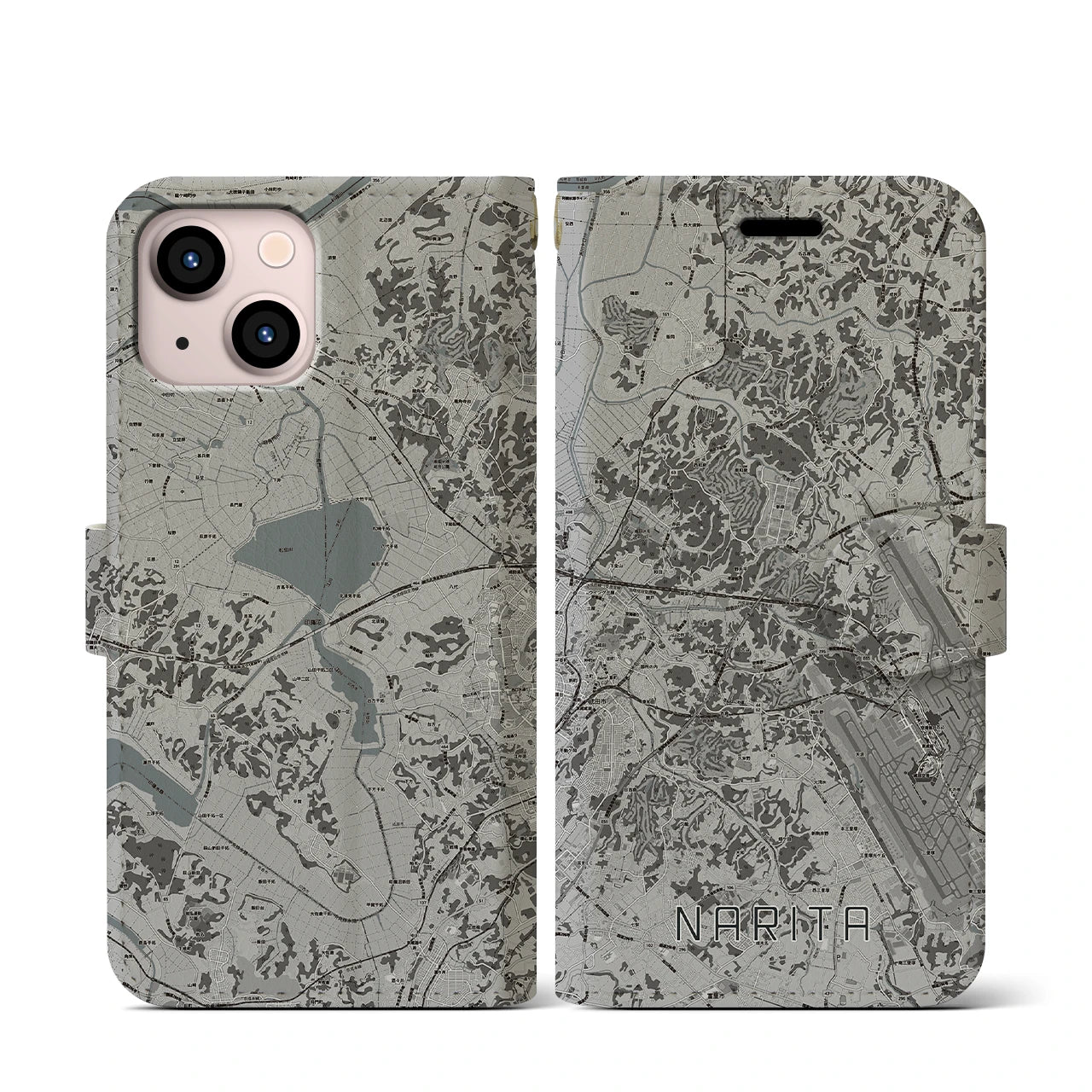 【成田(千葉県)】地図柄iPhoneケース(手帳タイプ)