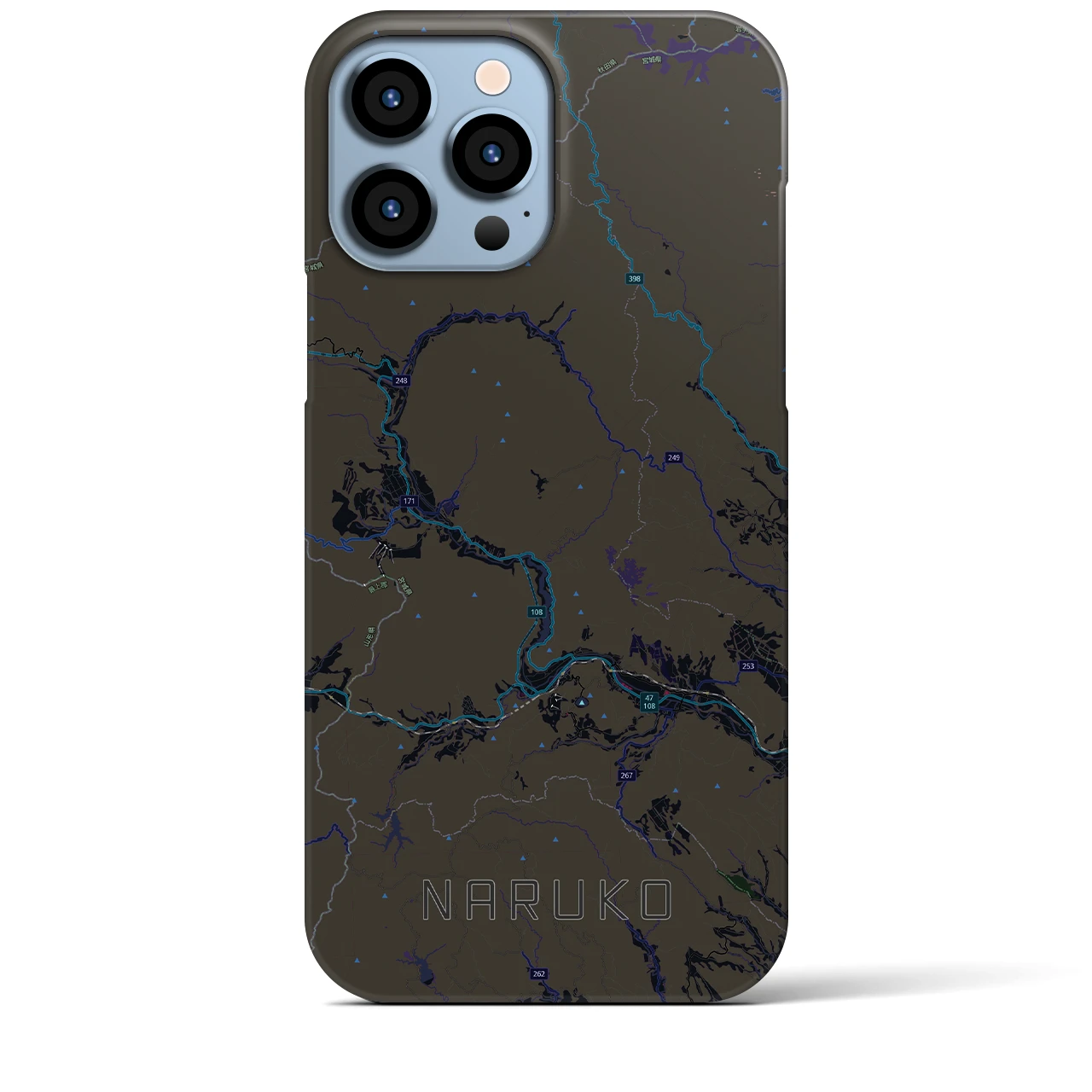 【鳴子(宮城県)】地図柄iPhoneケース(バックカバータイプ)