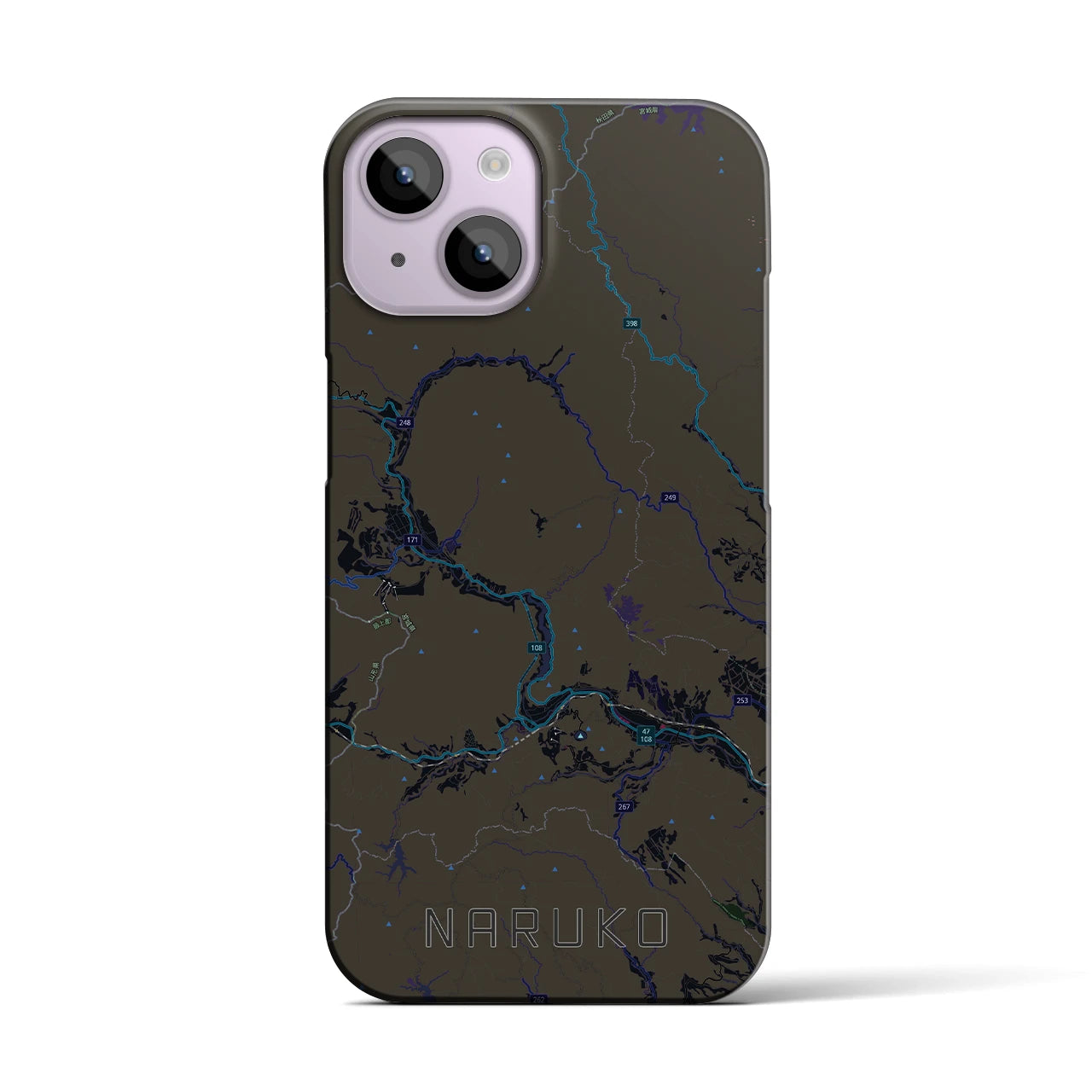 【鳴子(宮城県)】地図柄iPhoneケース(バックカバータイプ)