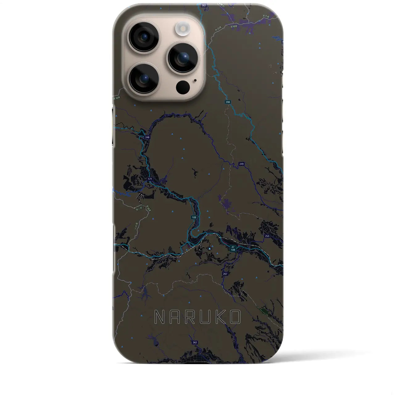 【鳴子(宮城県)】地図柄iPhoneケース(バックカバータイプ)