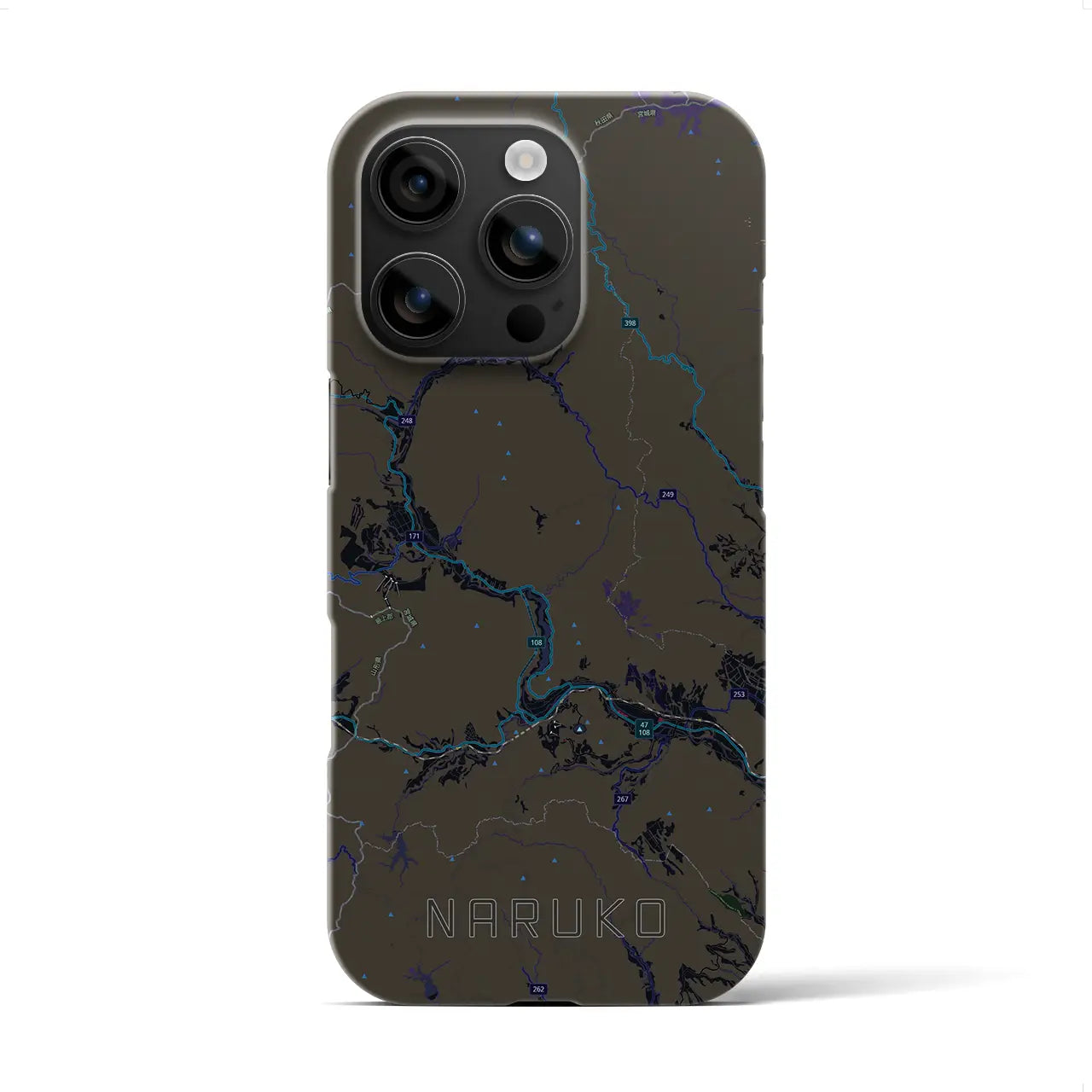 【鳴子(宮城県)】地図柄iPhoneケース(バックカバータイプ)