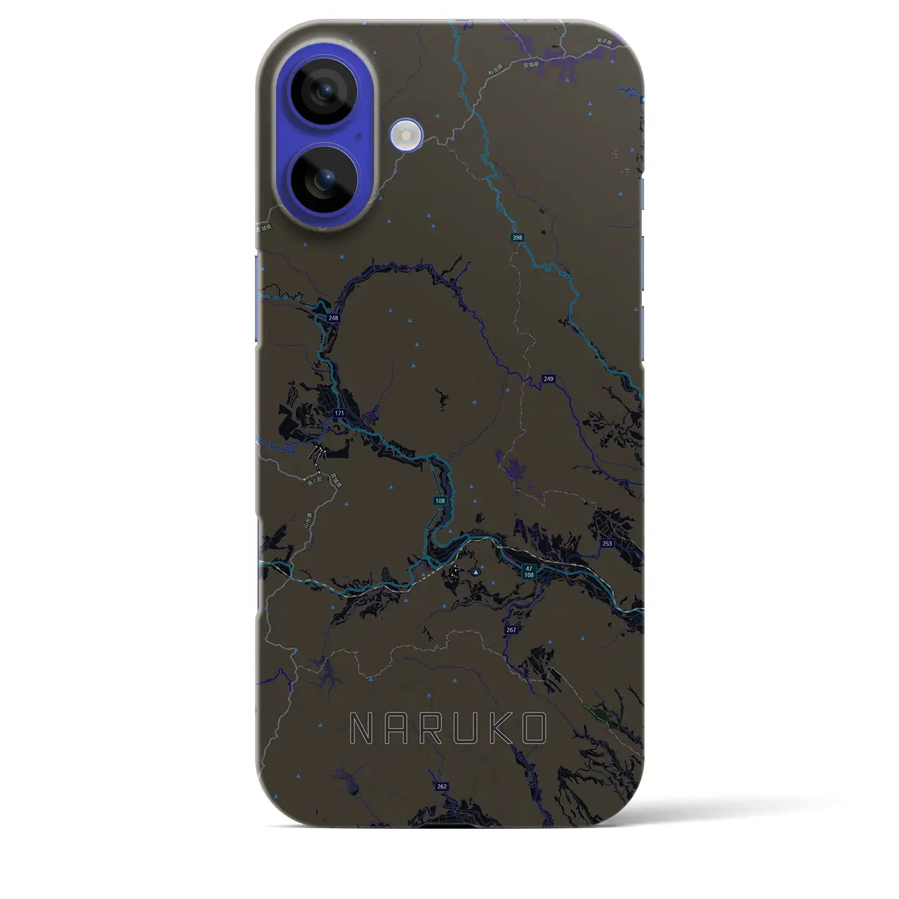 【鳴子(宮城県)】地図柄iPhoneケース(バックカバータイプ)