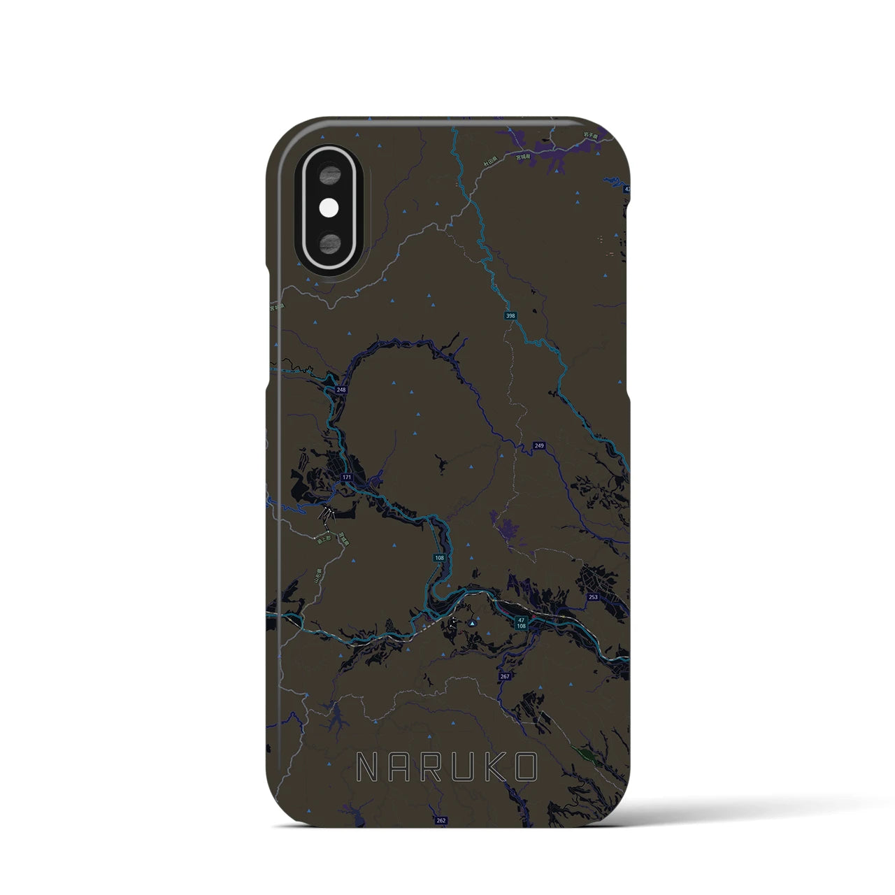 【鳴子(宮城県)】地図柄iPhoneケース(バックカバータイプ)