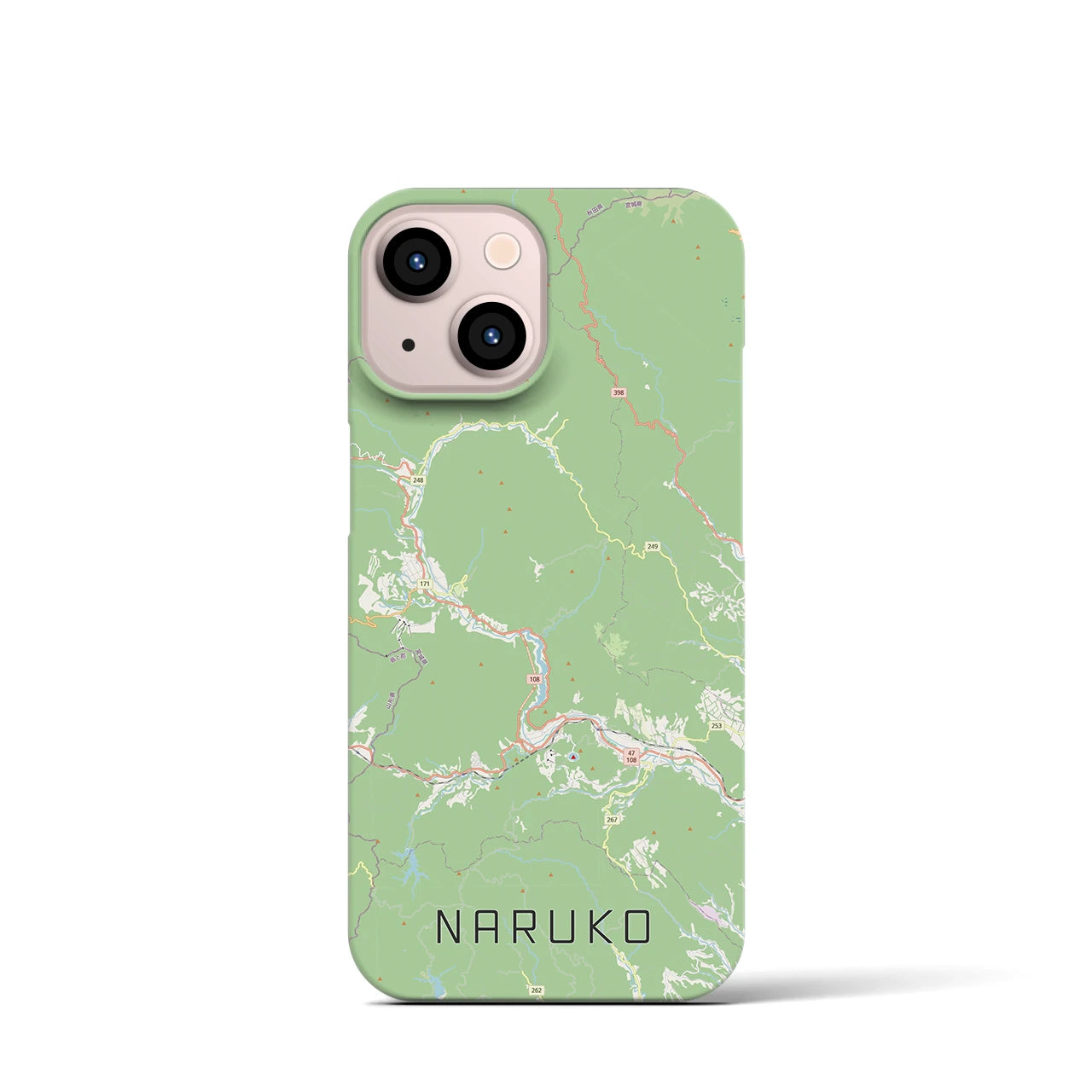 【鳴子(宮城県)】地図柄iPhoneケース(バックカバータイプ)